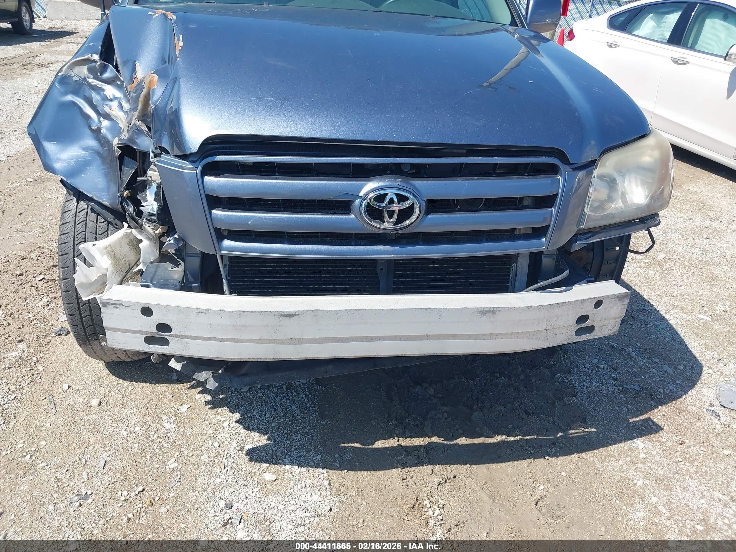 2006 Toyota Highlander V6 Blue vin: JTEEP21A860144128