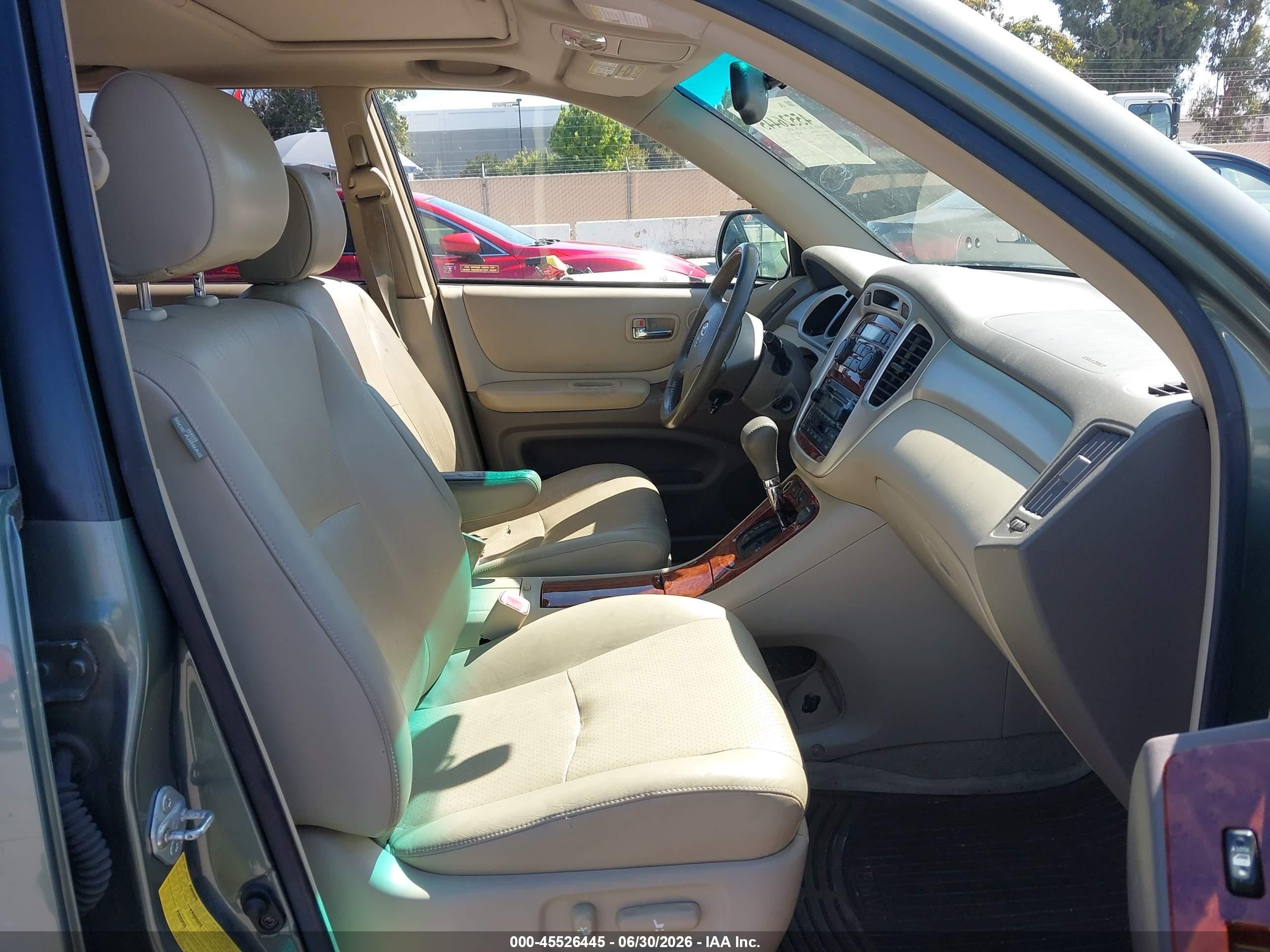 2006 Toyota Highlander Limited V6 Зеленый vin: JTEEP21A860159955