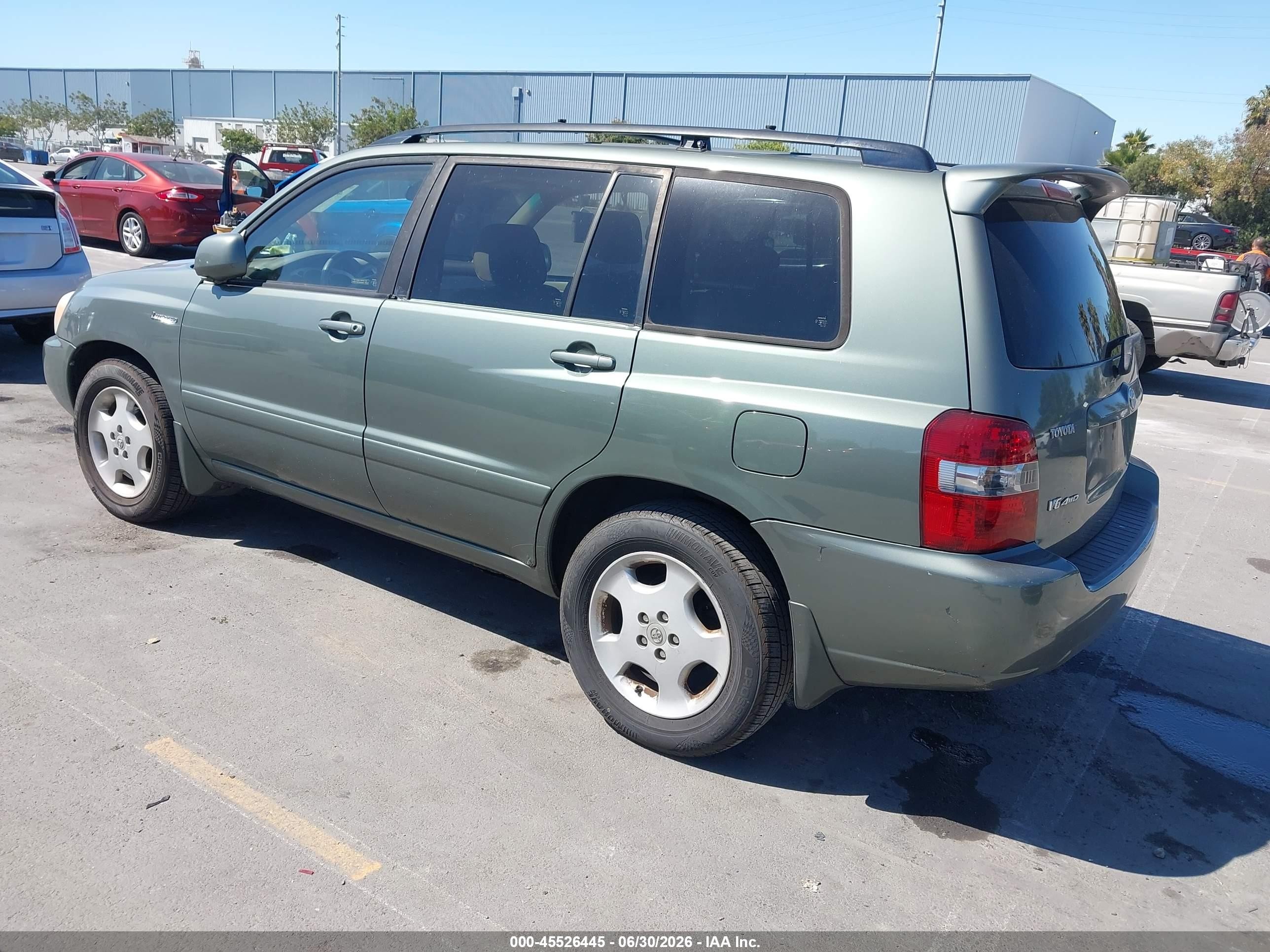 2006 Toyota Highlander Limited V6 Зеленый vin: JTEEP21A860159955