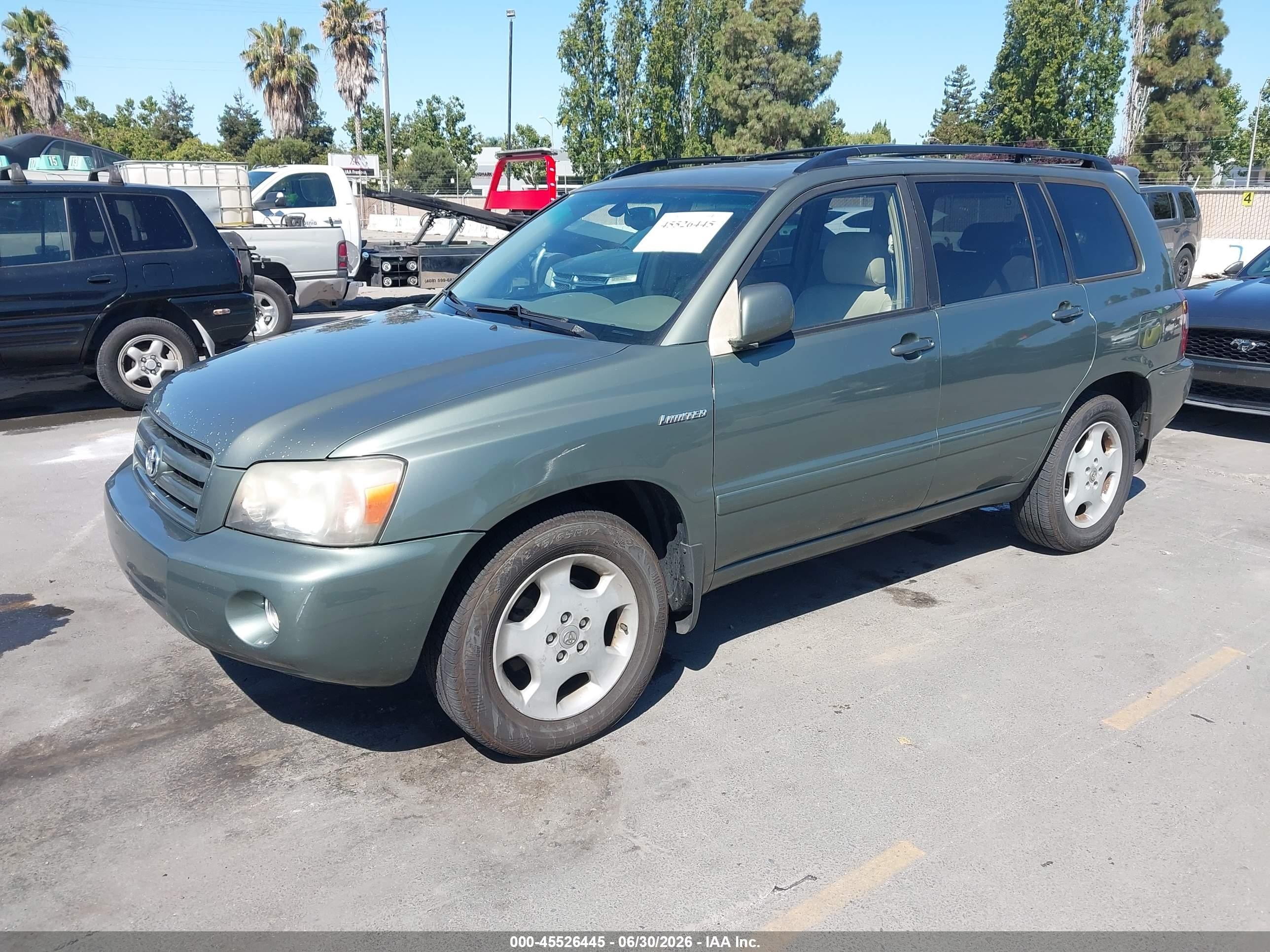 2006 Toyota Highlander Limited V6 Зеленый vin: JTEEP21A860159955