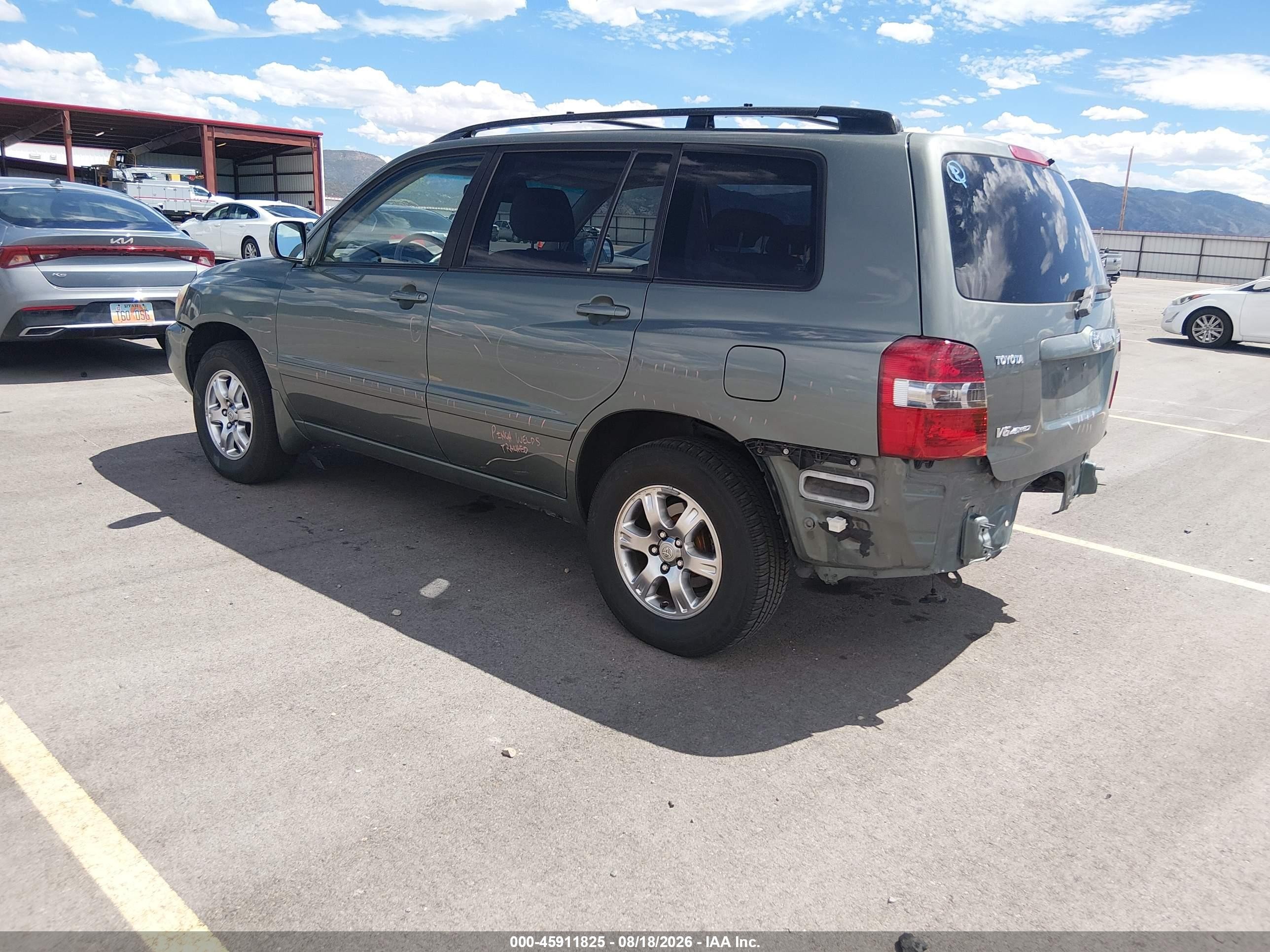 2006 Toyota Highlander V6 Green vin: JTEEP21A860165965