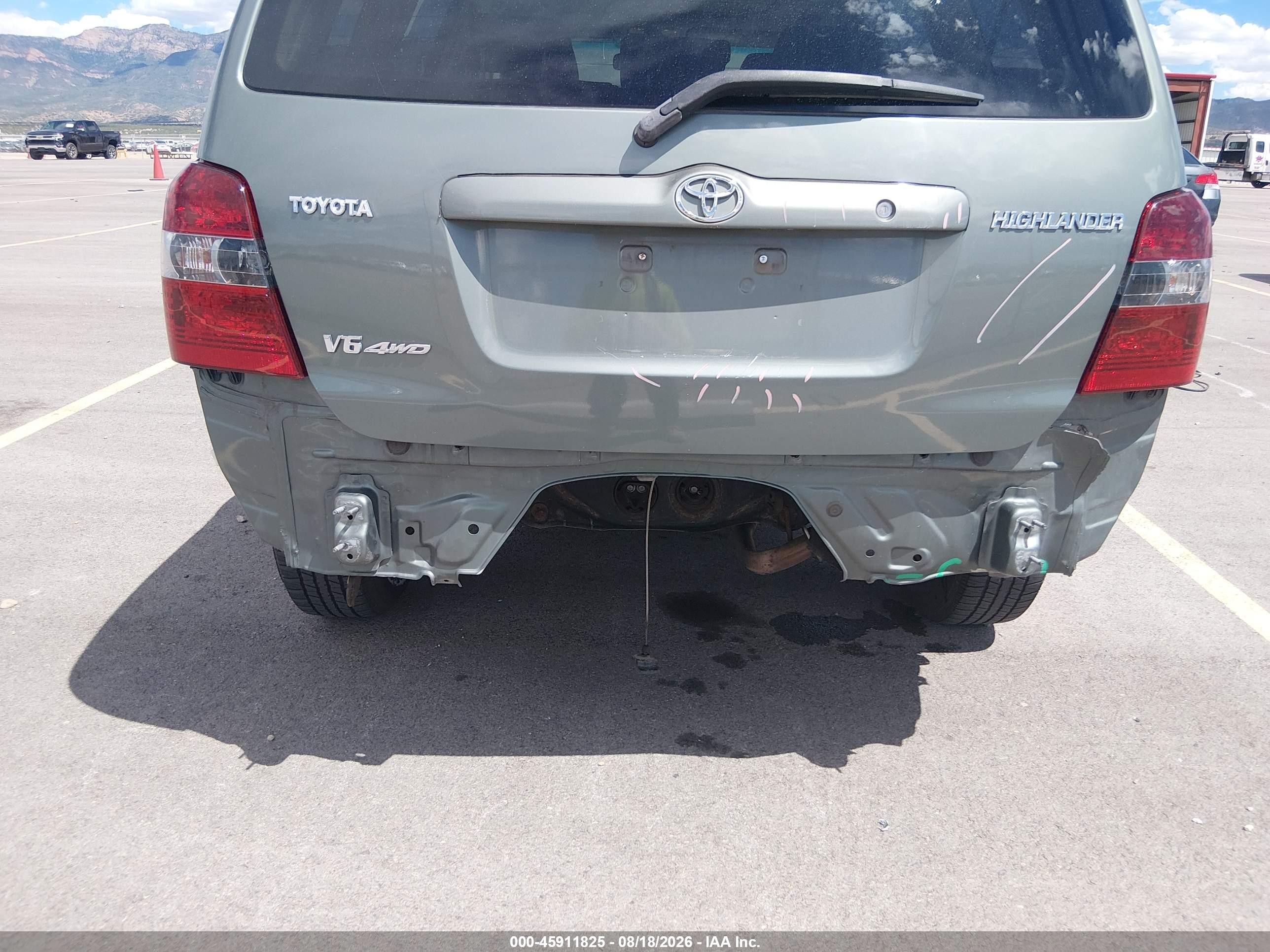 2006 Toyota Highlander V6 Green vin: JTEEP21A860165965