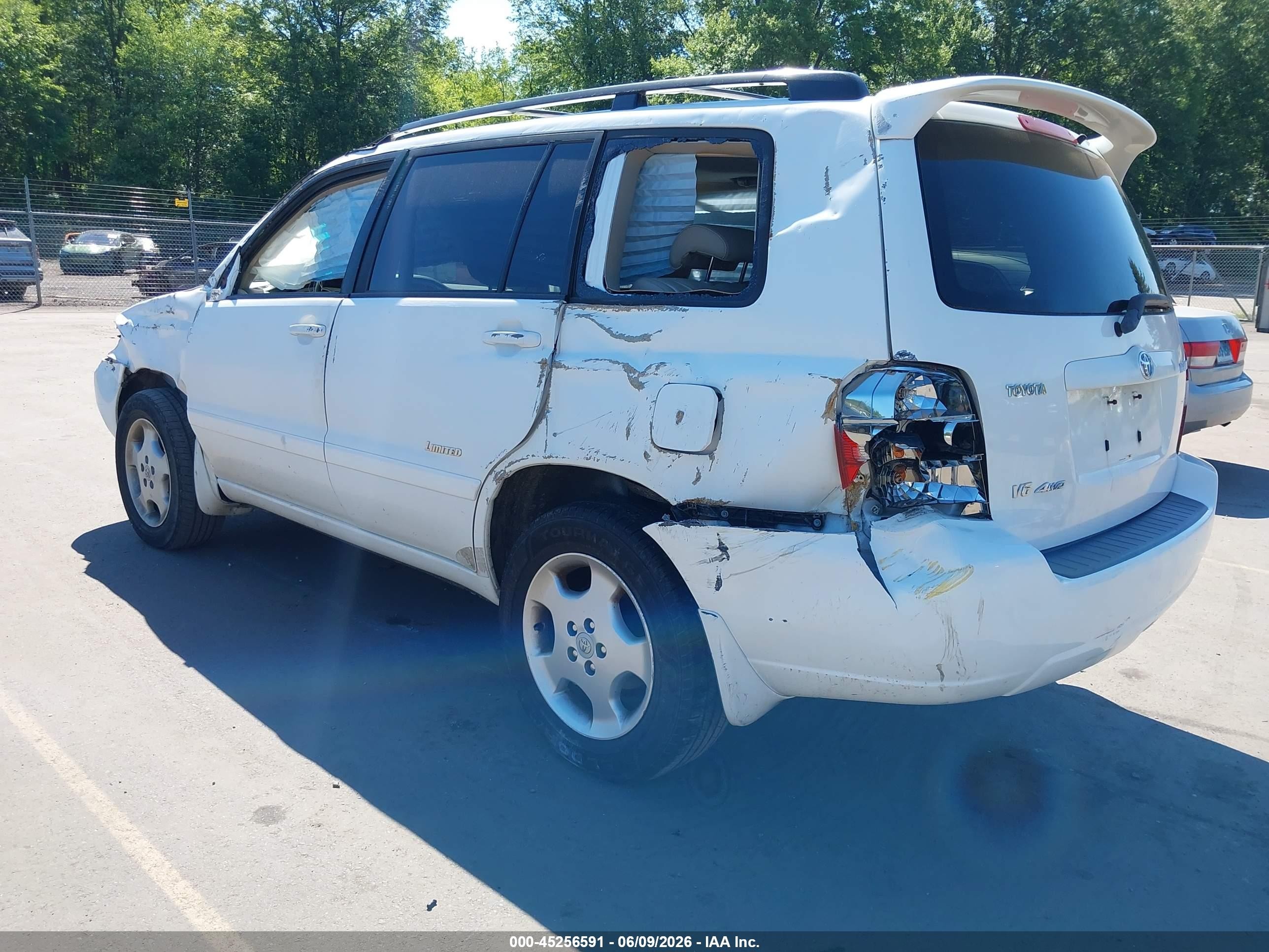 2006 Toyota Highlander Limited V6 White vin: JTEEP21A860171605