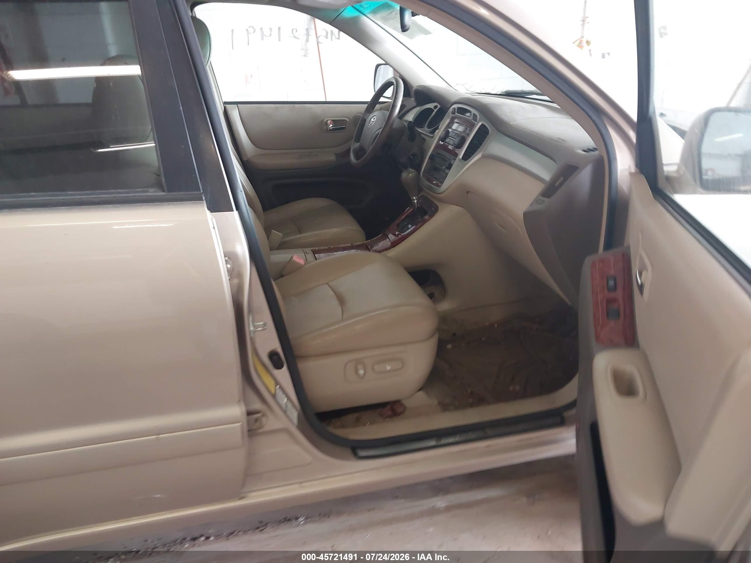 2006 Toyota Highlander Limited V6 Желто-коричневый vin: JTEEP21A860175752