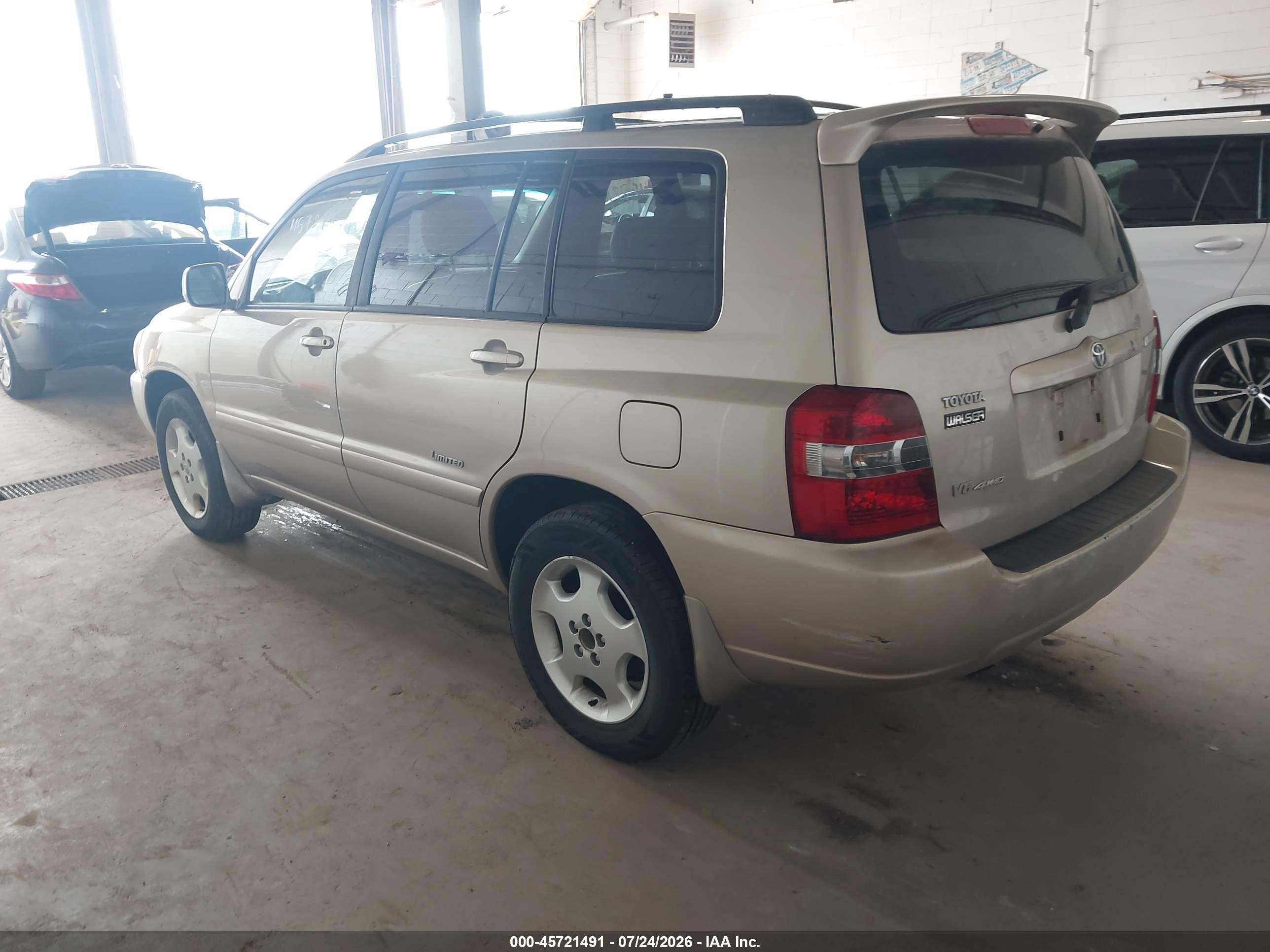 2006 Toyota Highlander Limited V6 Желто-коричневый vin: JTEEP21A860175752