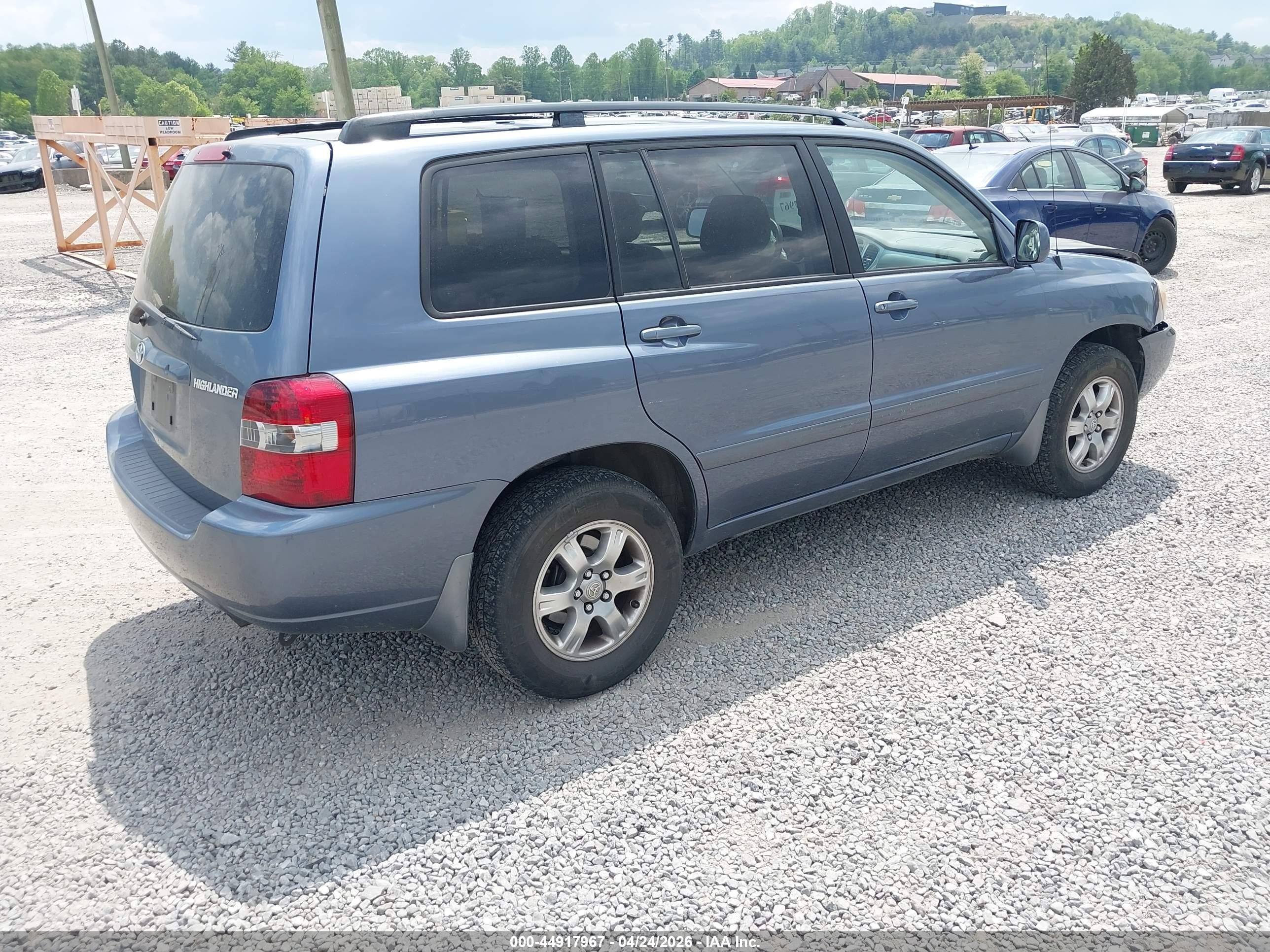 2006 Toyota Highlander V6 Blue vin: JTEEP21A860178103