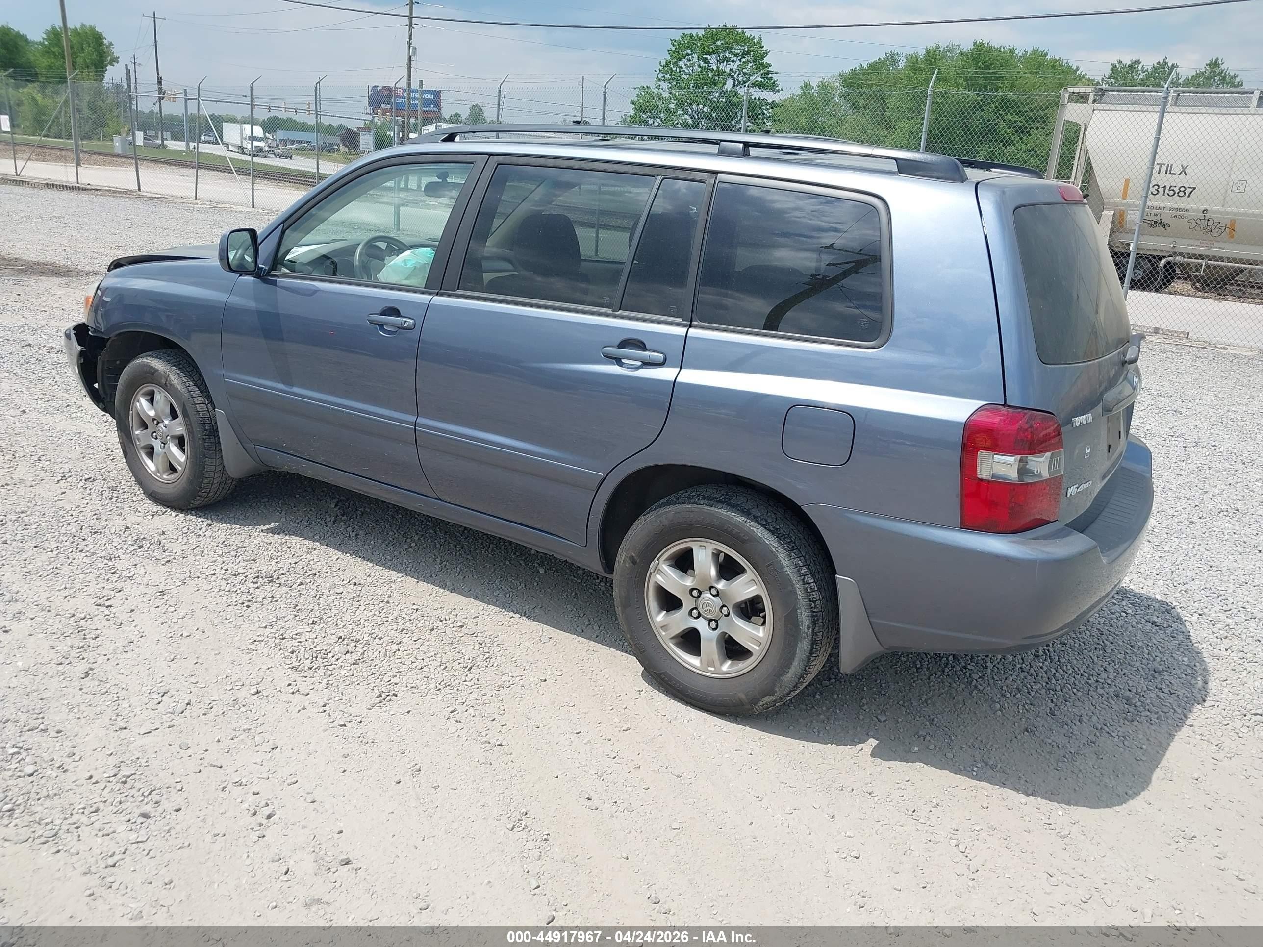 2006 Toyota Highlander V6 Blue vin: JTEEP21A860178103