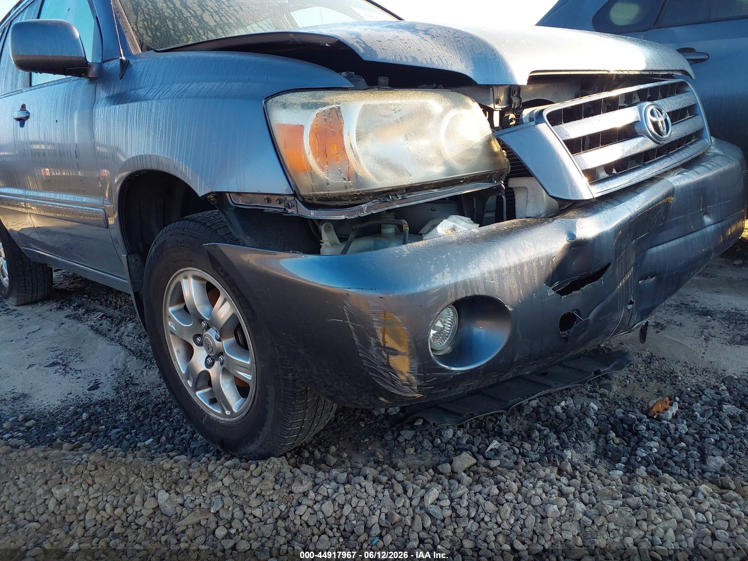 2006 Toyota Highlander V6 Blue vin: JTEEP21A860178103