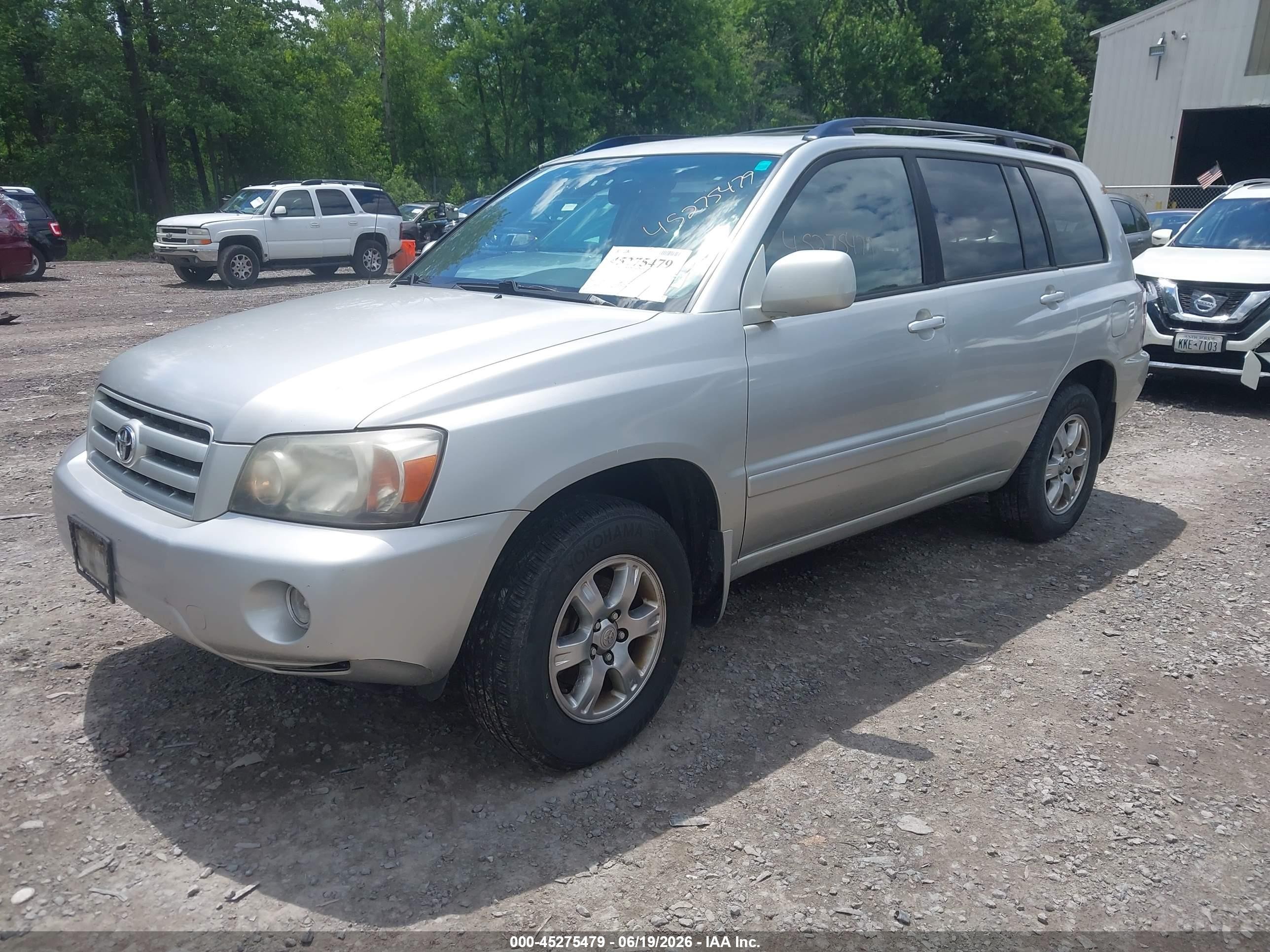 2006 Toyota Highlander V6 Silver vin: JTEEP21A860179686