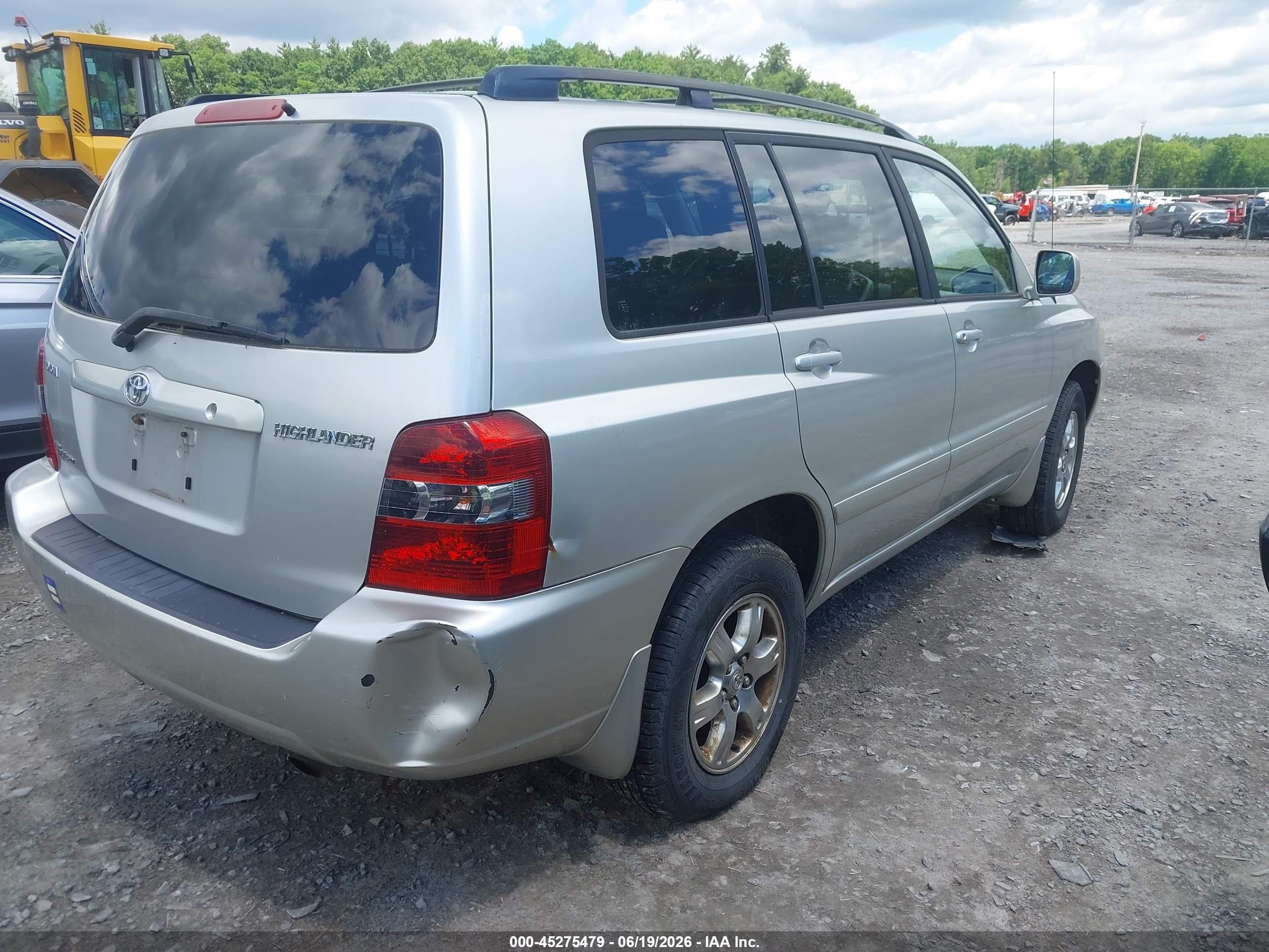 2006 Toyota Highlander V6 Silver vin: JTEEP21A860179686
