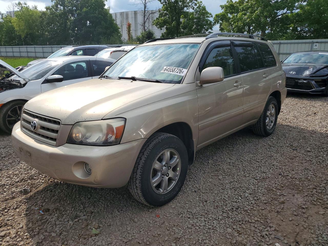 2006 Toyota Highlander Base Золотой vin: JTEEP21A860186198