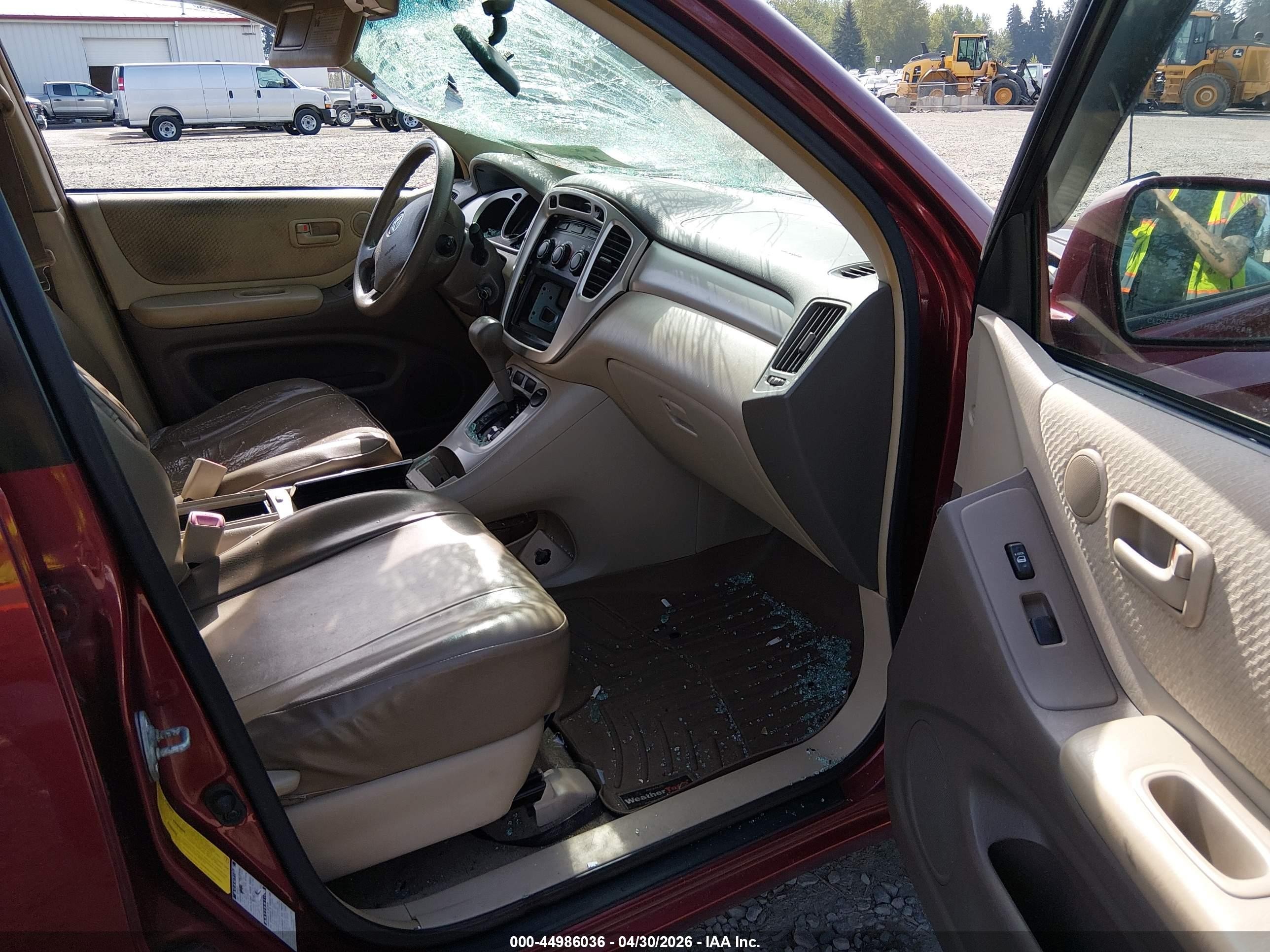 2007 Toyota Highlander V6 Red vin: JTEEP21A870193881