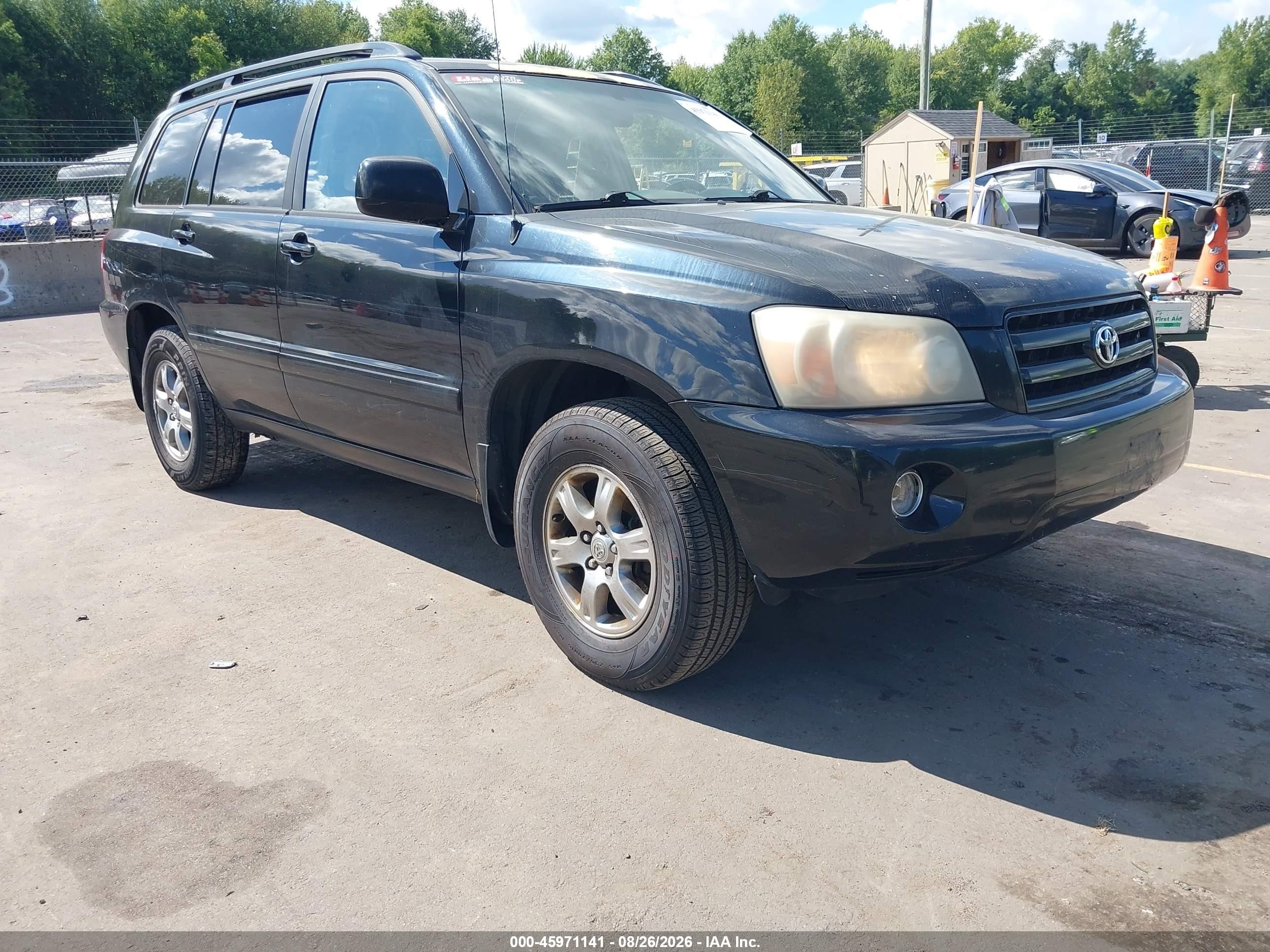 2004 Toyota Highlander V6 Black vin: JTEEP21A940024450