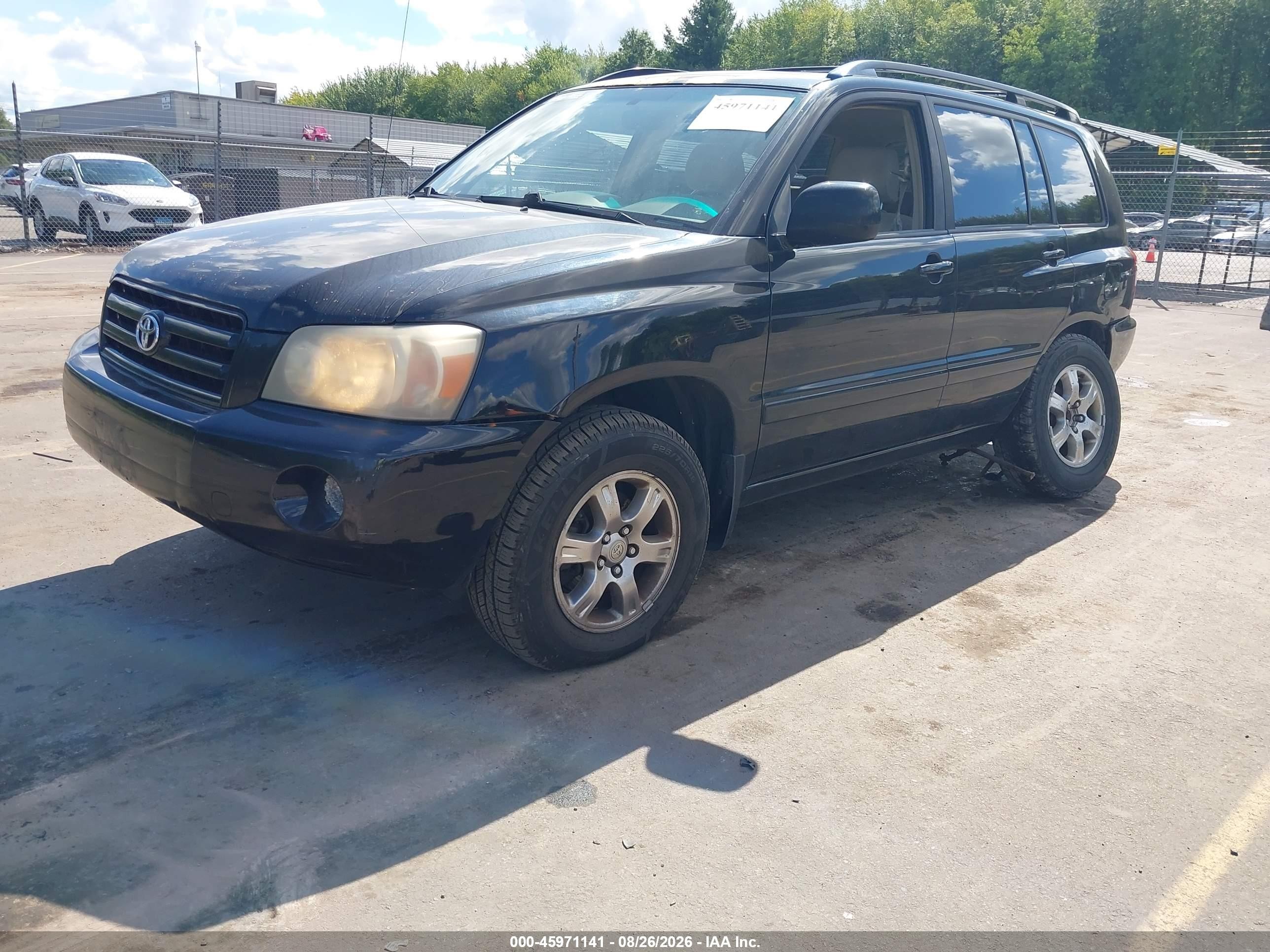 2004 Toyota Highlander V6 Black vin: JTEEP21A940024450