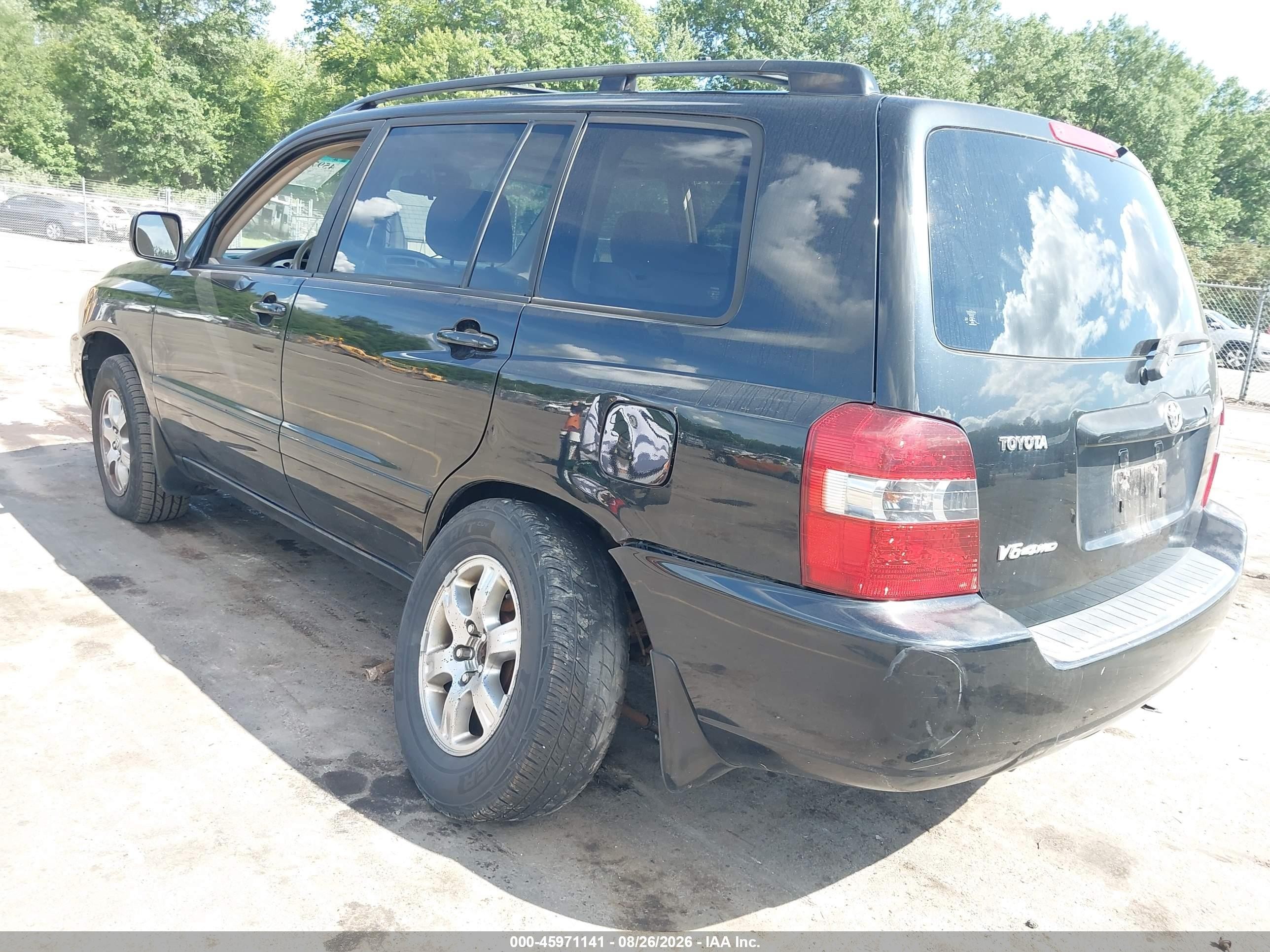 2004 Toyota Highlander V6 Black vin: JTEEP21A940024450