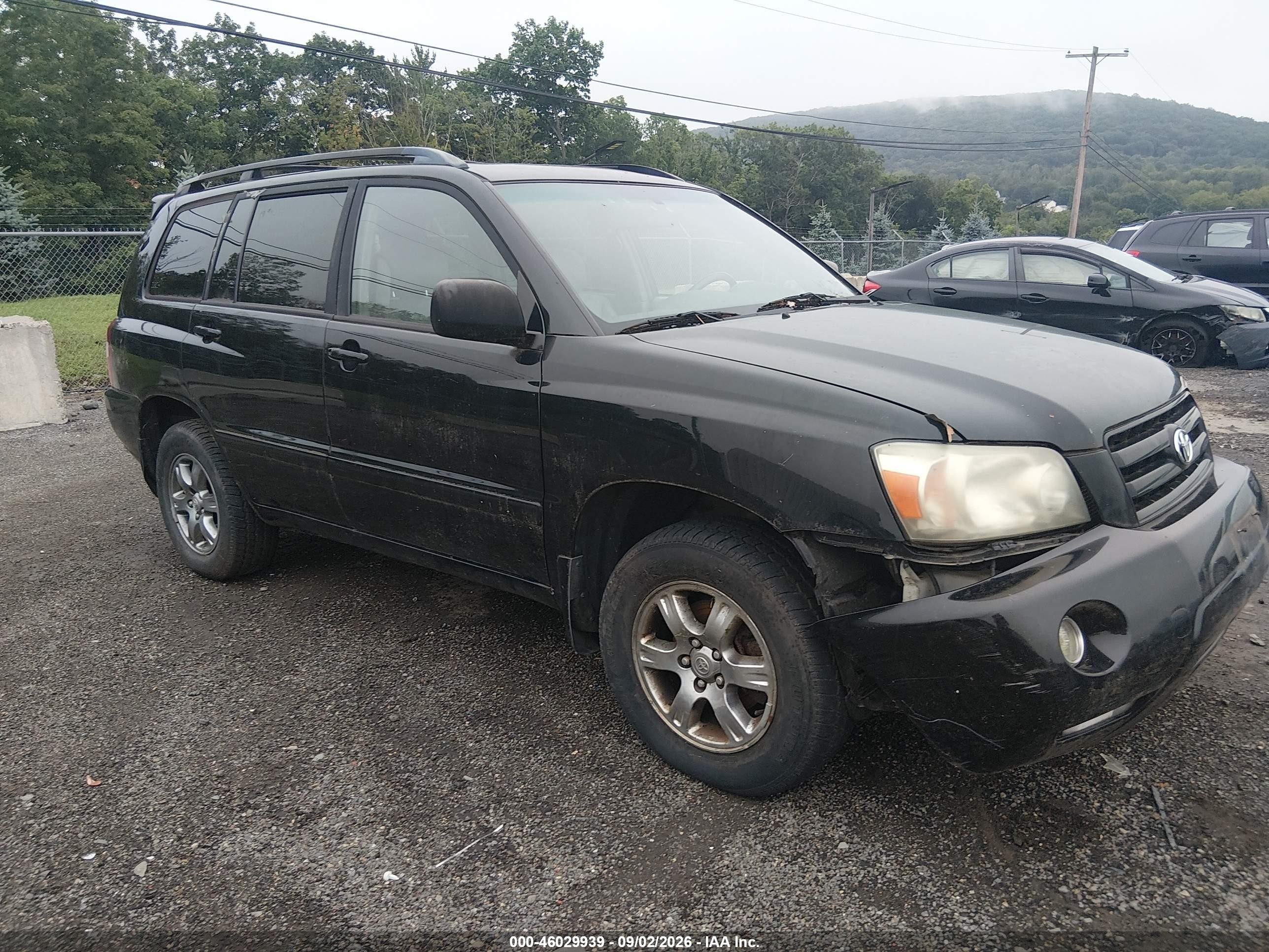 2004 Toyota Highlander V6 Black vin: JTEEP21A940025114