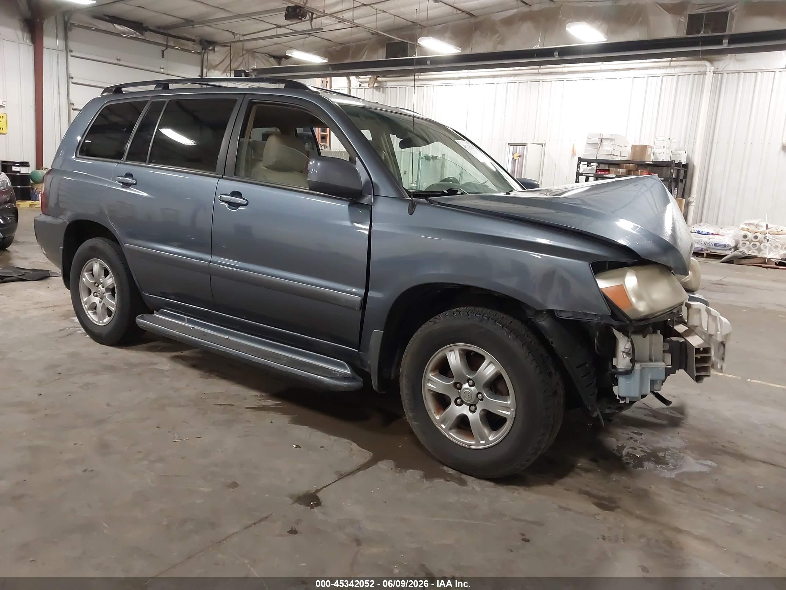 2004 Toyota Highlander V6 Blue vin: JTEEP21A940036937