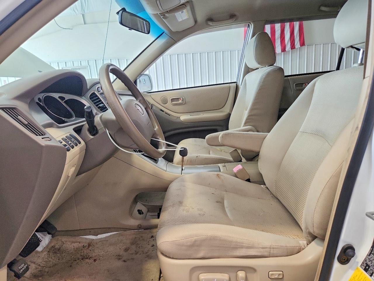 2004 Toyota Highlander Base White vin: JTEEP21A940037344
