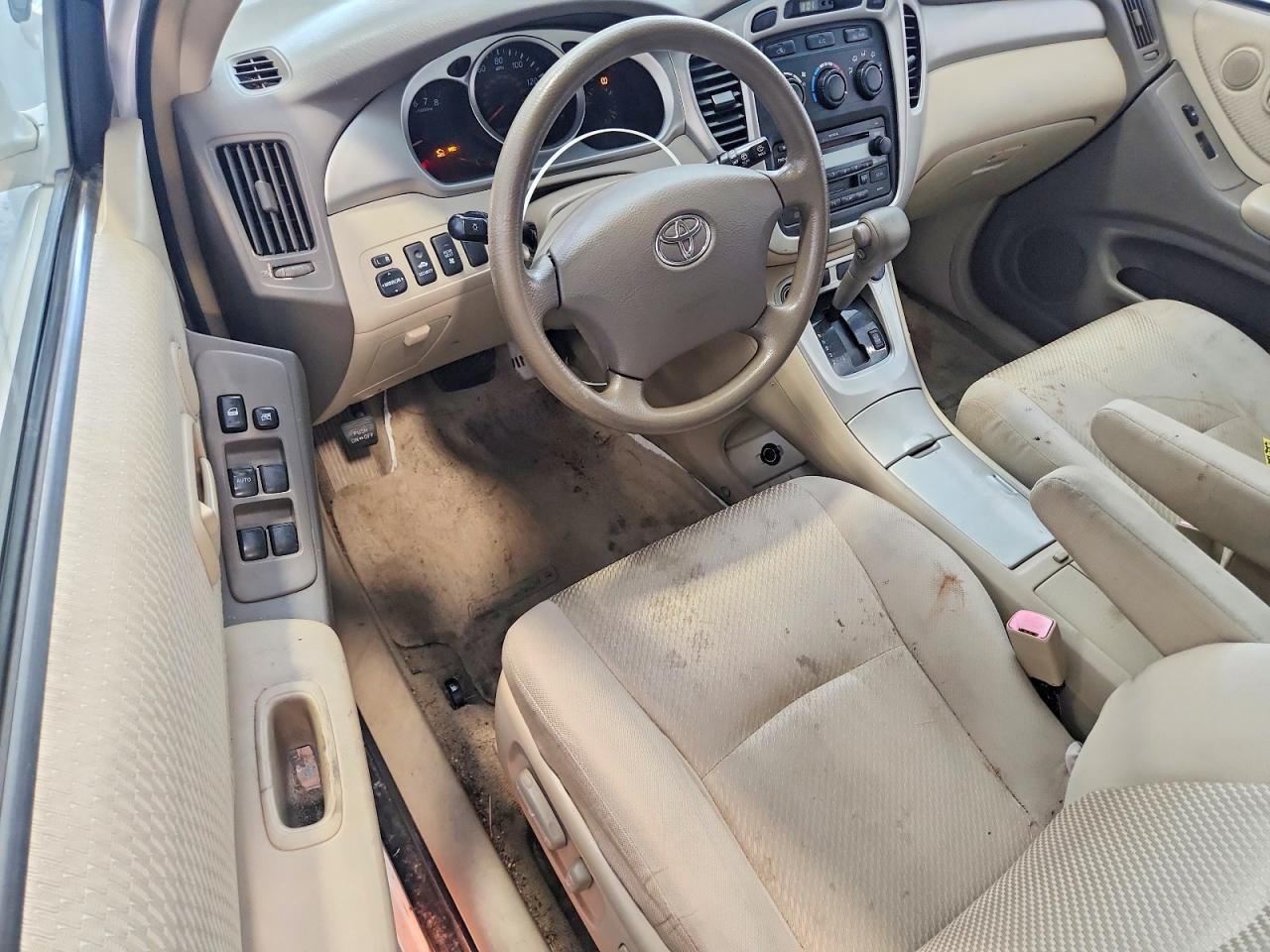2004 Toyota Highlander Base White vin: JTEEP21A940037344