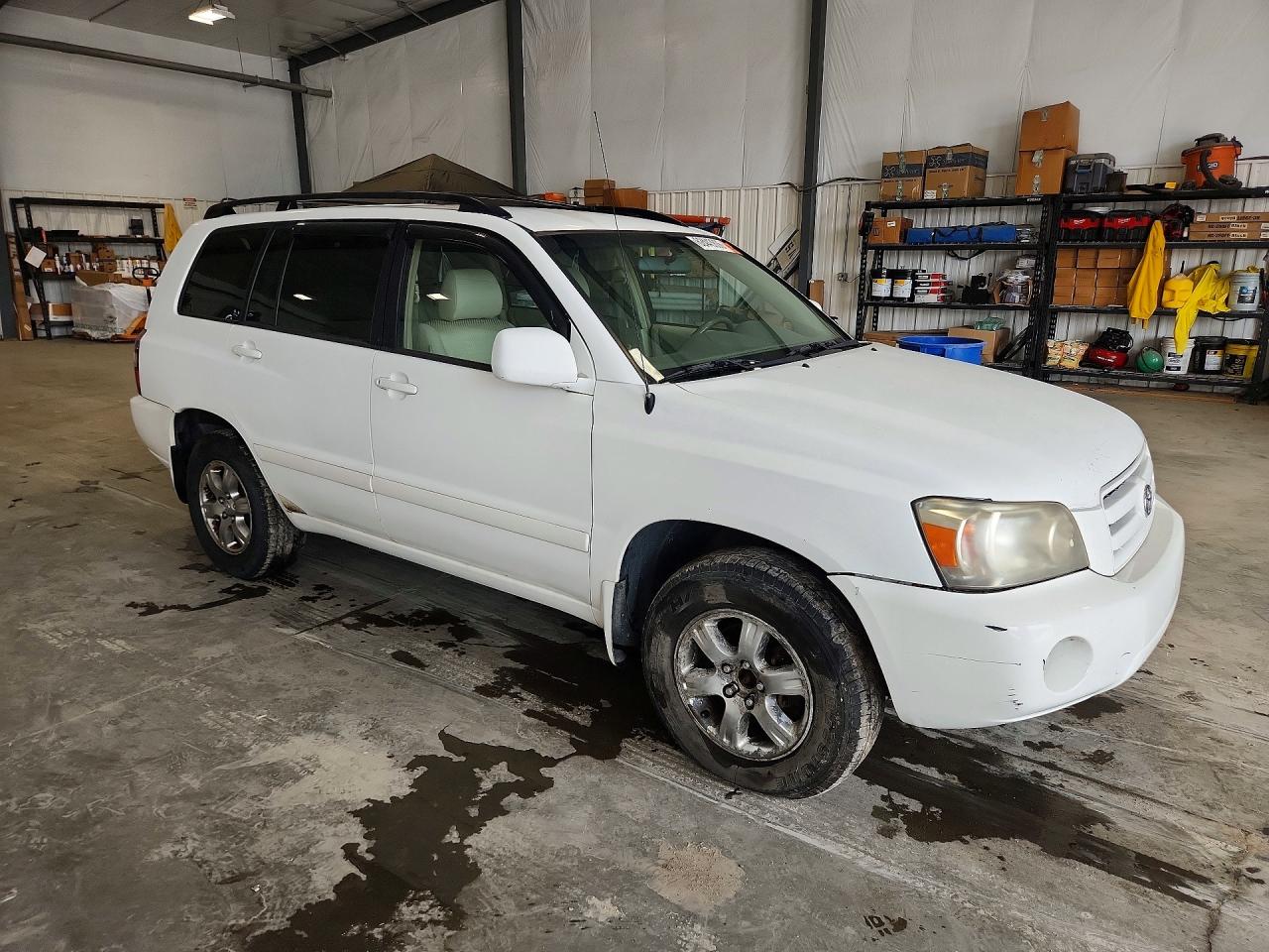 2004 Toyota Highlander Base White vin: JTEEP21A940037344
