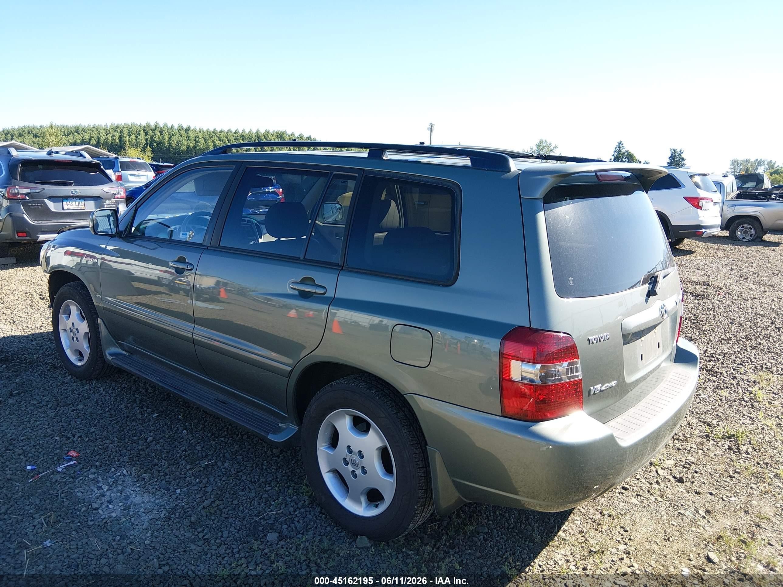 2005 Toyota Highlander Limited V6 Зеленый vin: JTEEP21A950073696