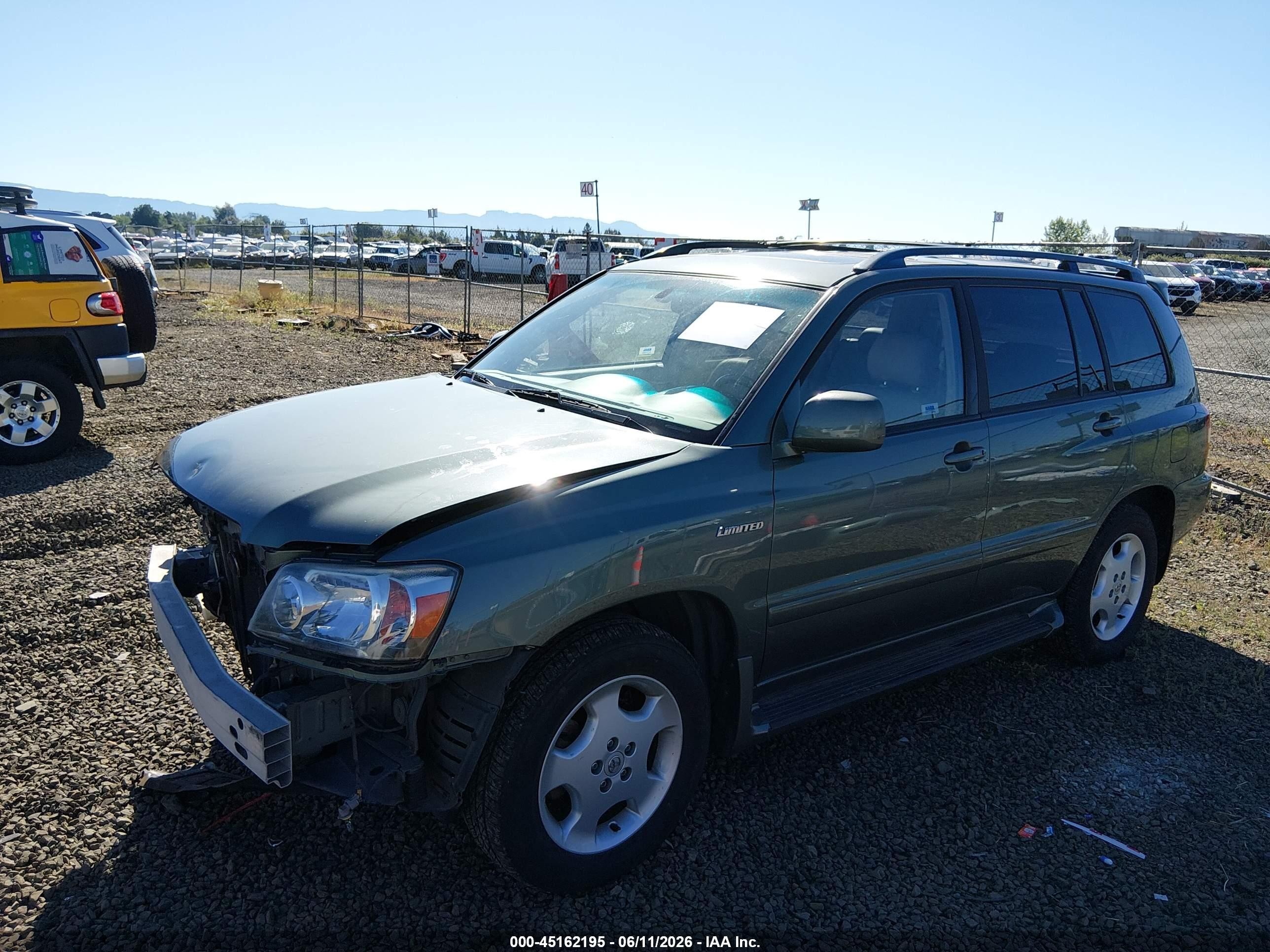 2005 Toyota Highlander Limited V6 Зеленый vin: JTEEP21A950073696