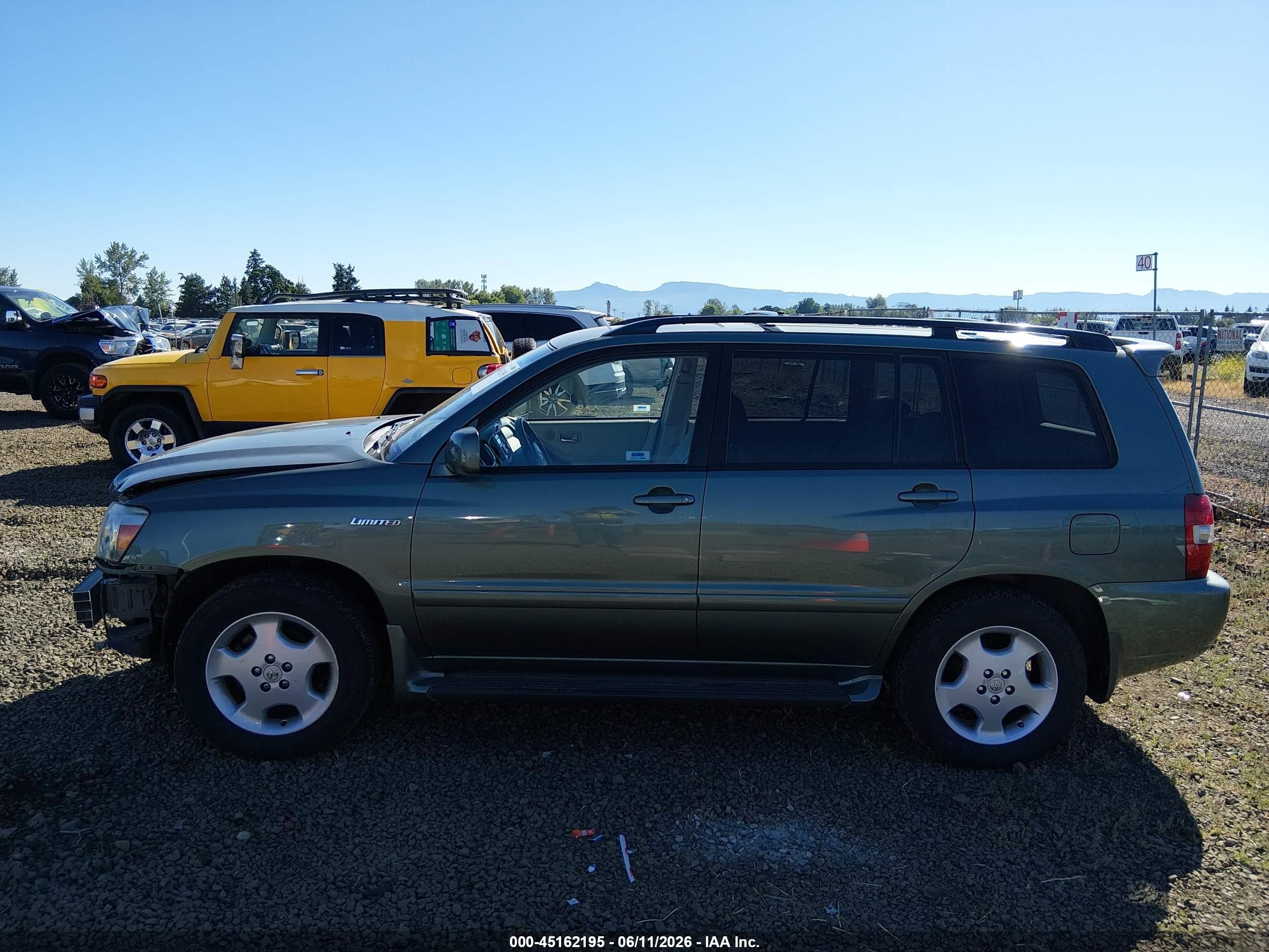 2005 Toyota Highlander Limited V6 Зеленый vin: JTEEP21A950073696