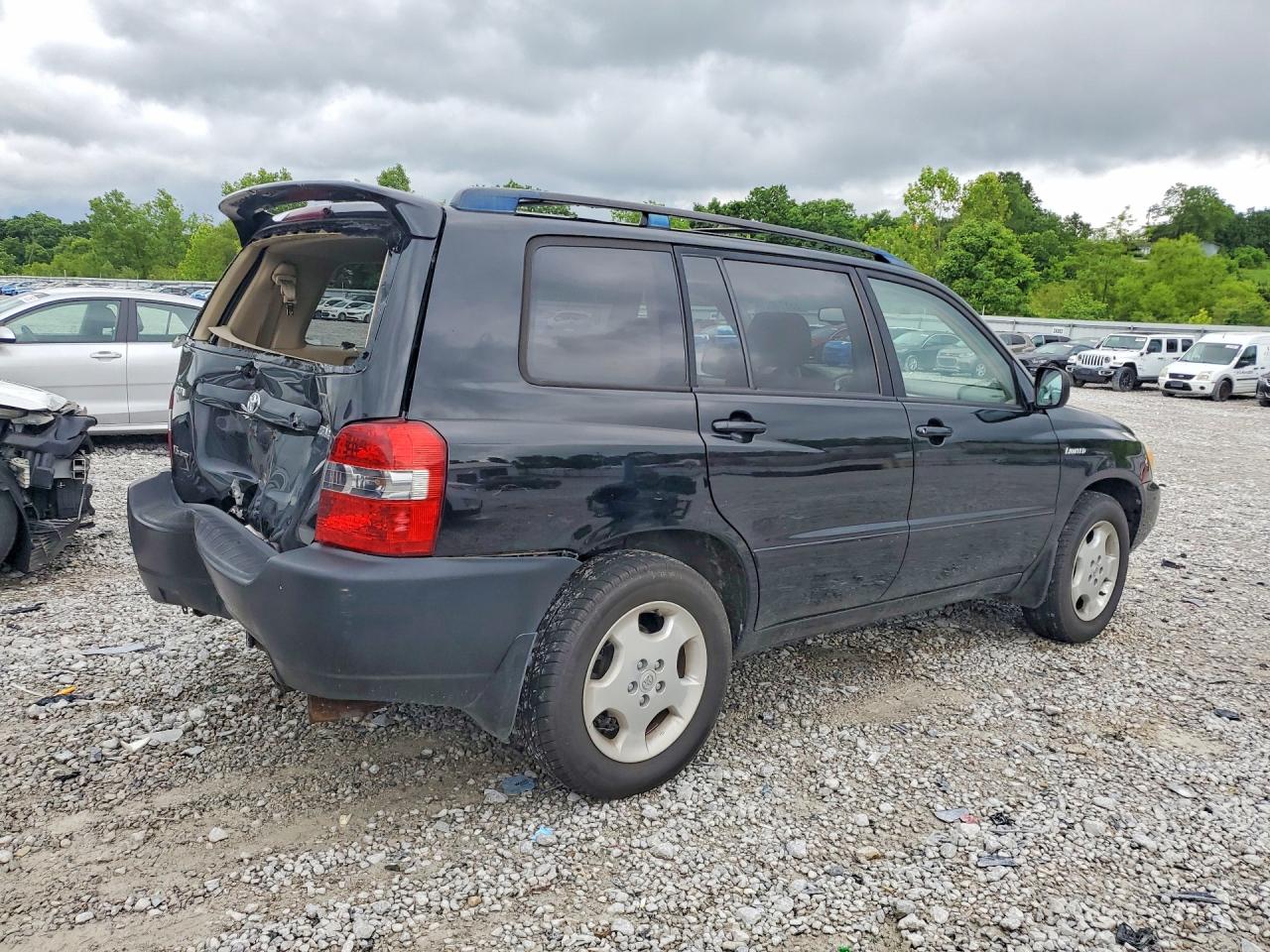 2005 Toyota Highlander Limited Black vin: JTEEP21A950082060