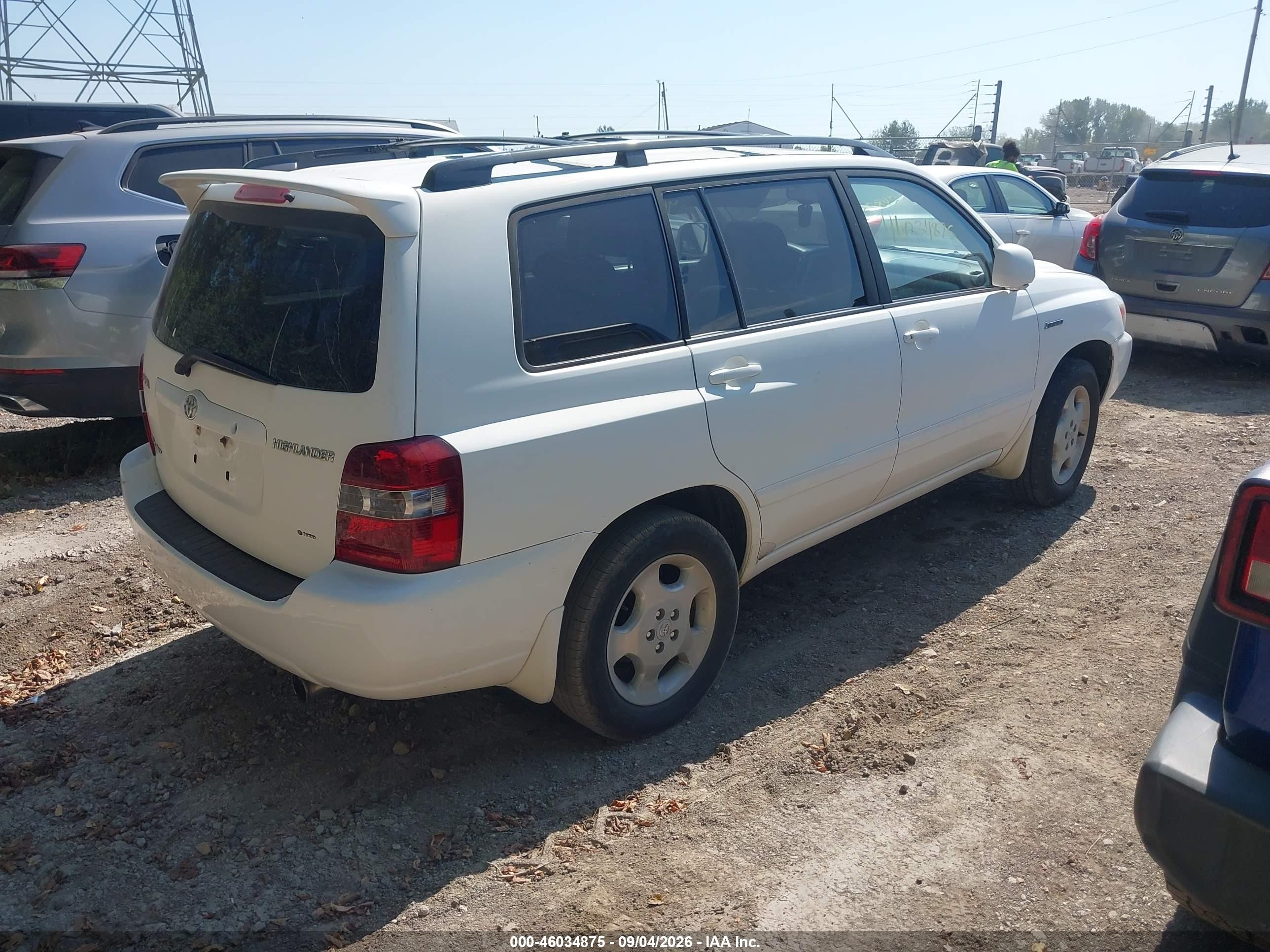 2005 Toyota Highlander Limited V6 White vin: JTEEP21A950084441
