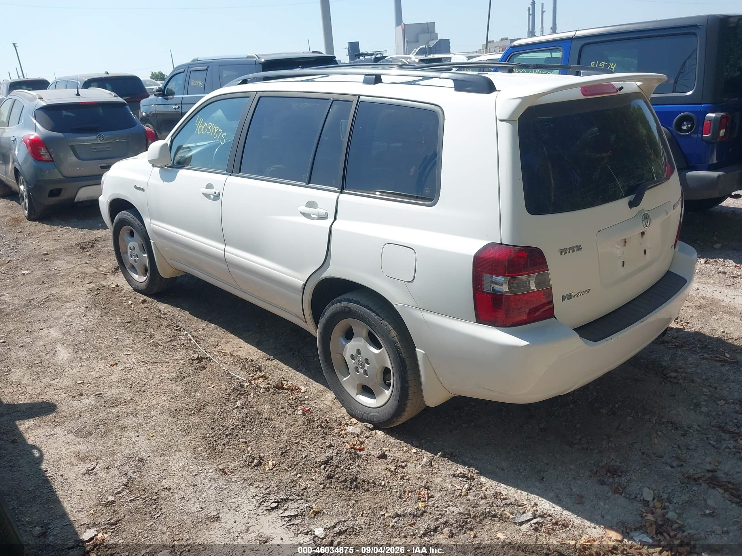 2005 Toyota Highlander Limited V6 White vin: JTEEP21A950084441