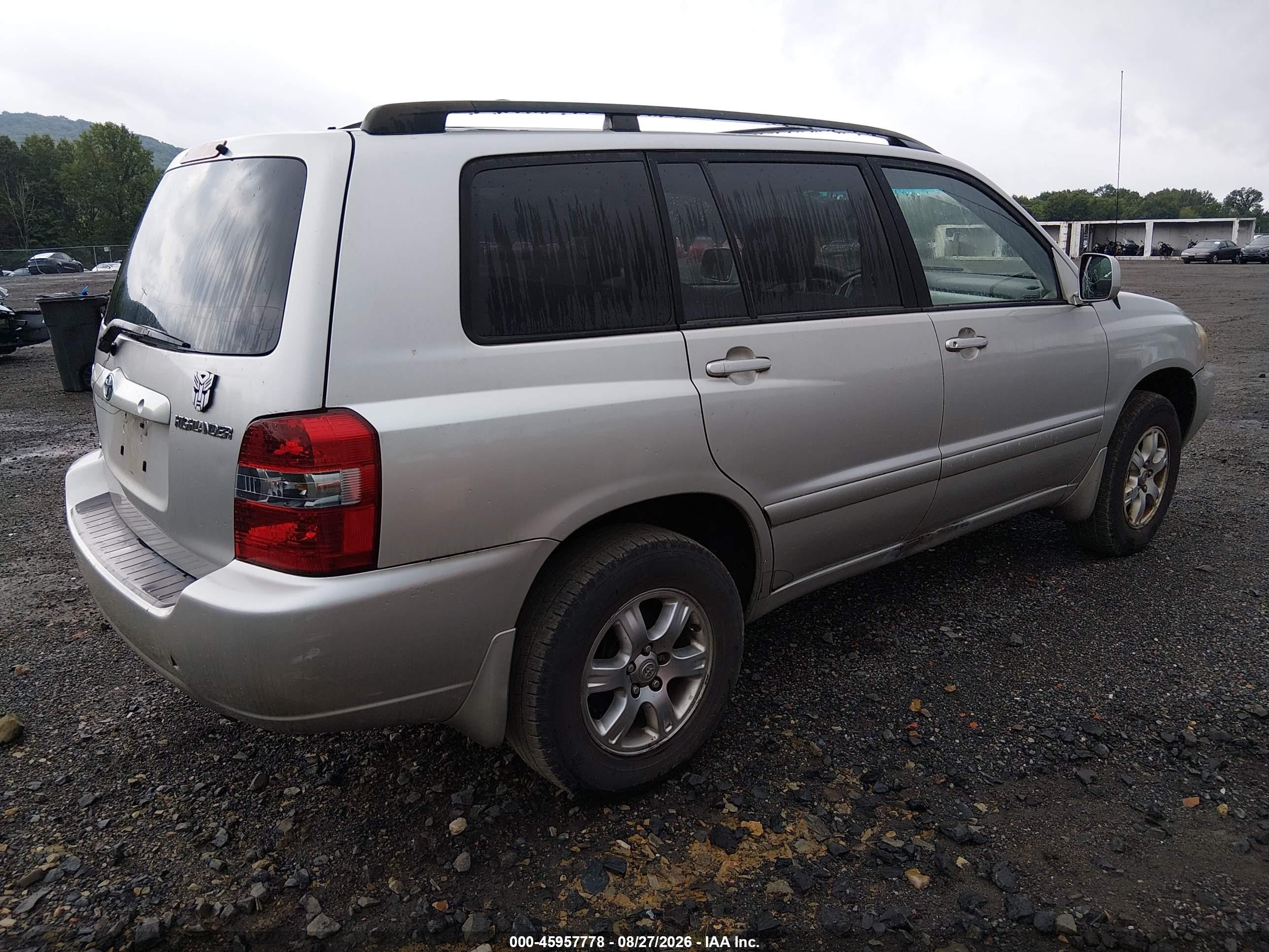 2005 Toyota Highlander V6 Серебряный vin: JTEEP21A950090921