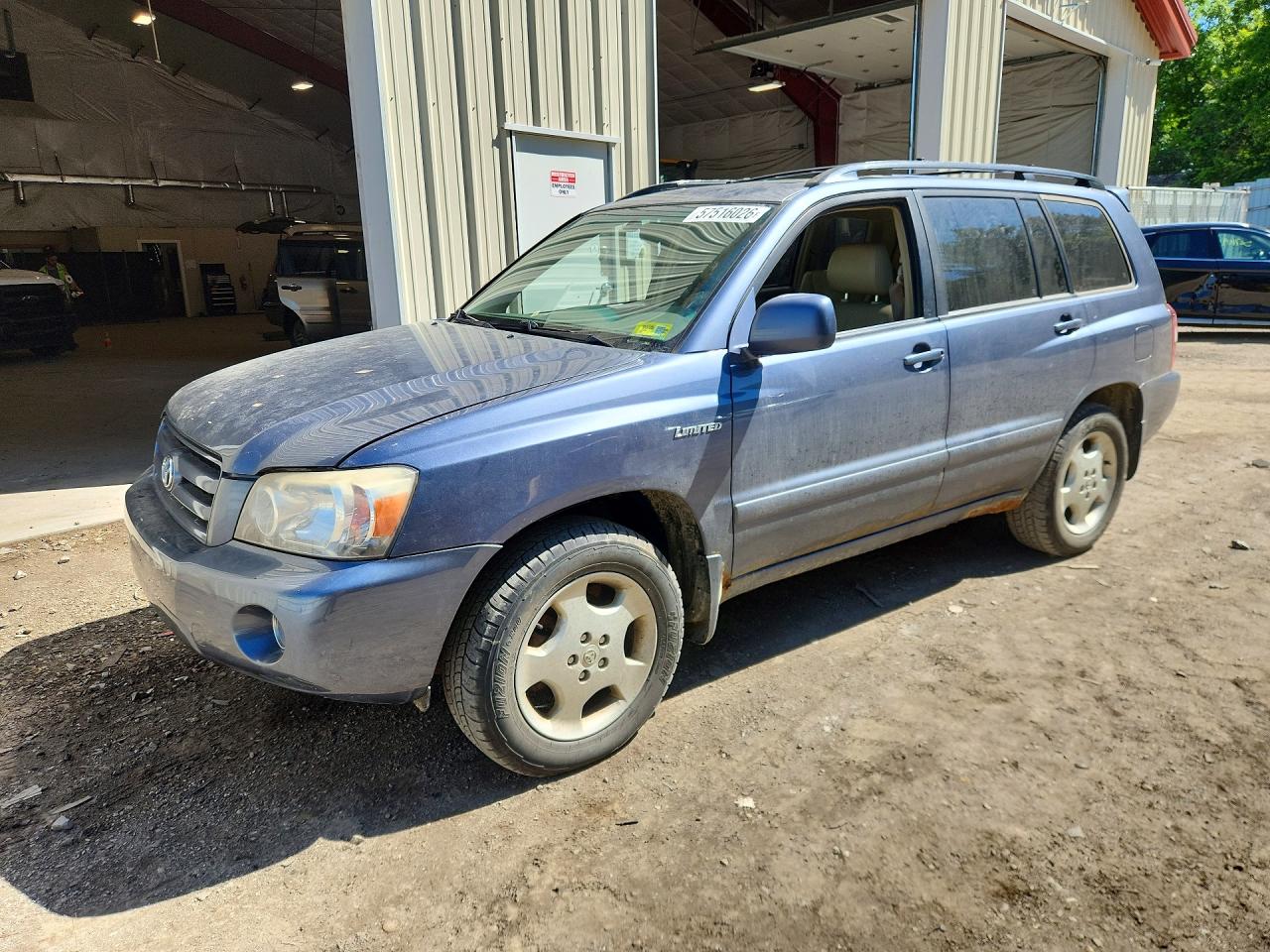 2005 Toyota Highlander Limited Blue vin: JTEEP21A950094726
