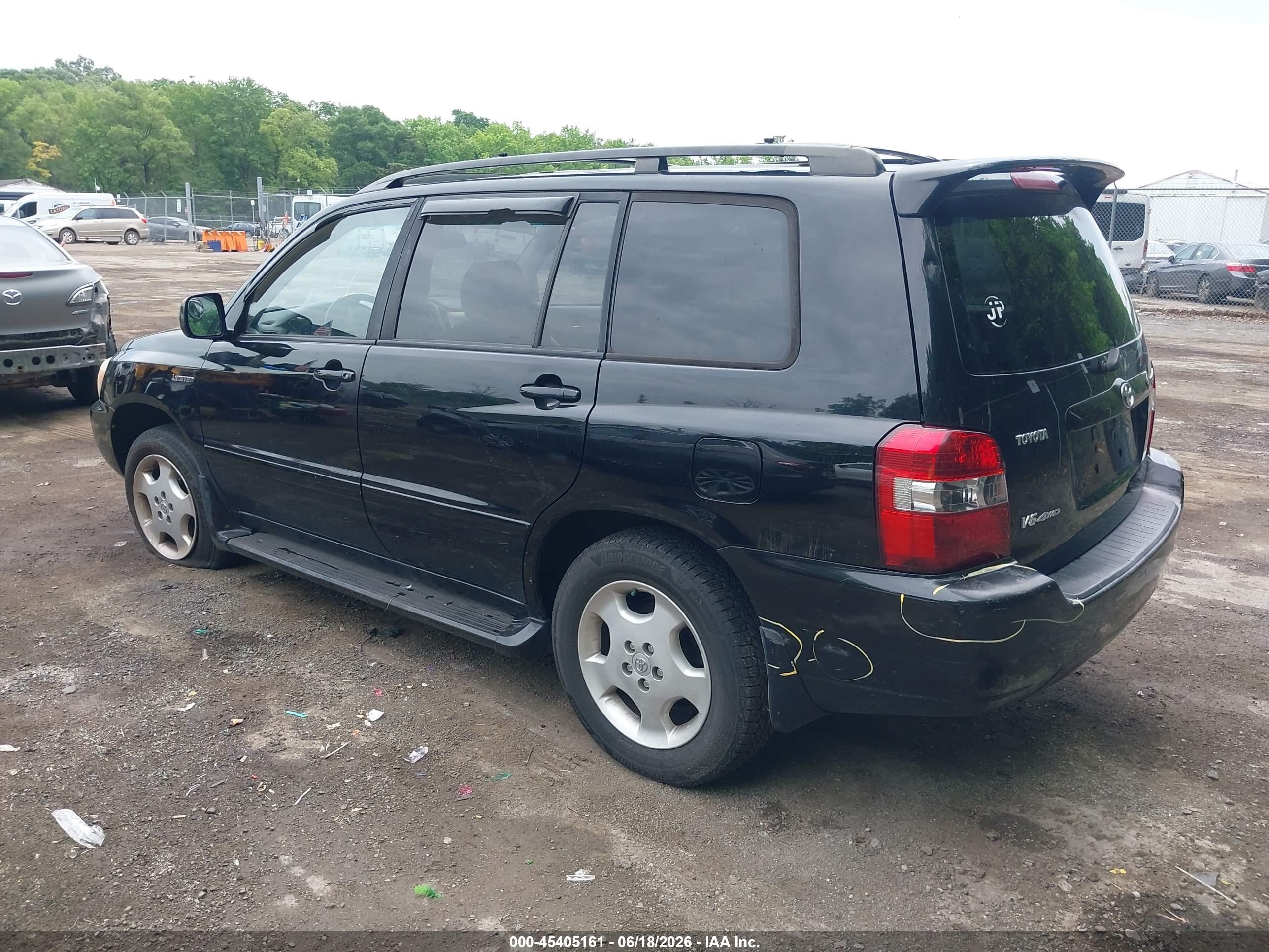 2005 Toyota Highlander Limited V6 Black vin: JTEEP21A950123061
