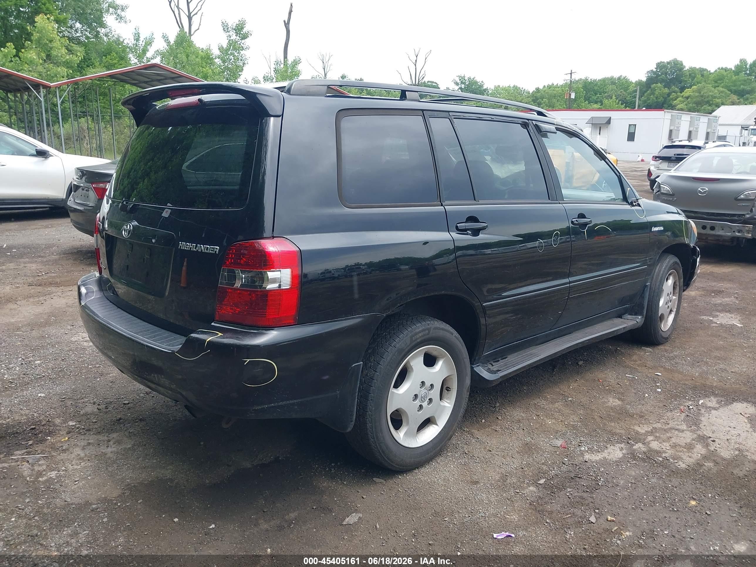 2005 Toyota Highlander Limited V6 Black vin: JTEEP21A950123061