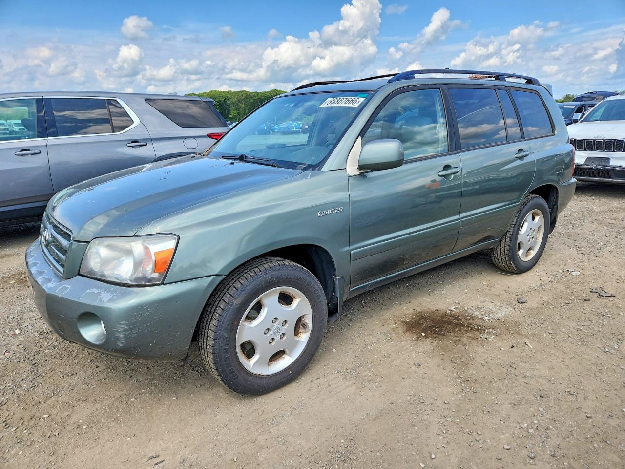 2005 Toyota Highlander Limited Green vin: JTEEP21A950129314