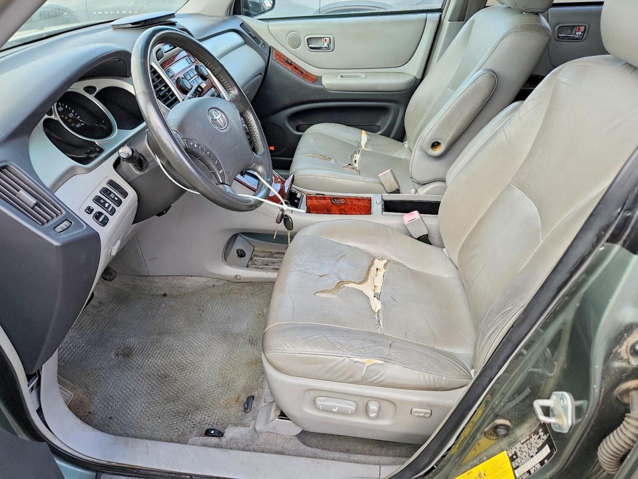 2005 Toyota Highlander Limited Green vin: JTEEP21A950129314