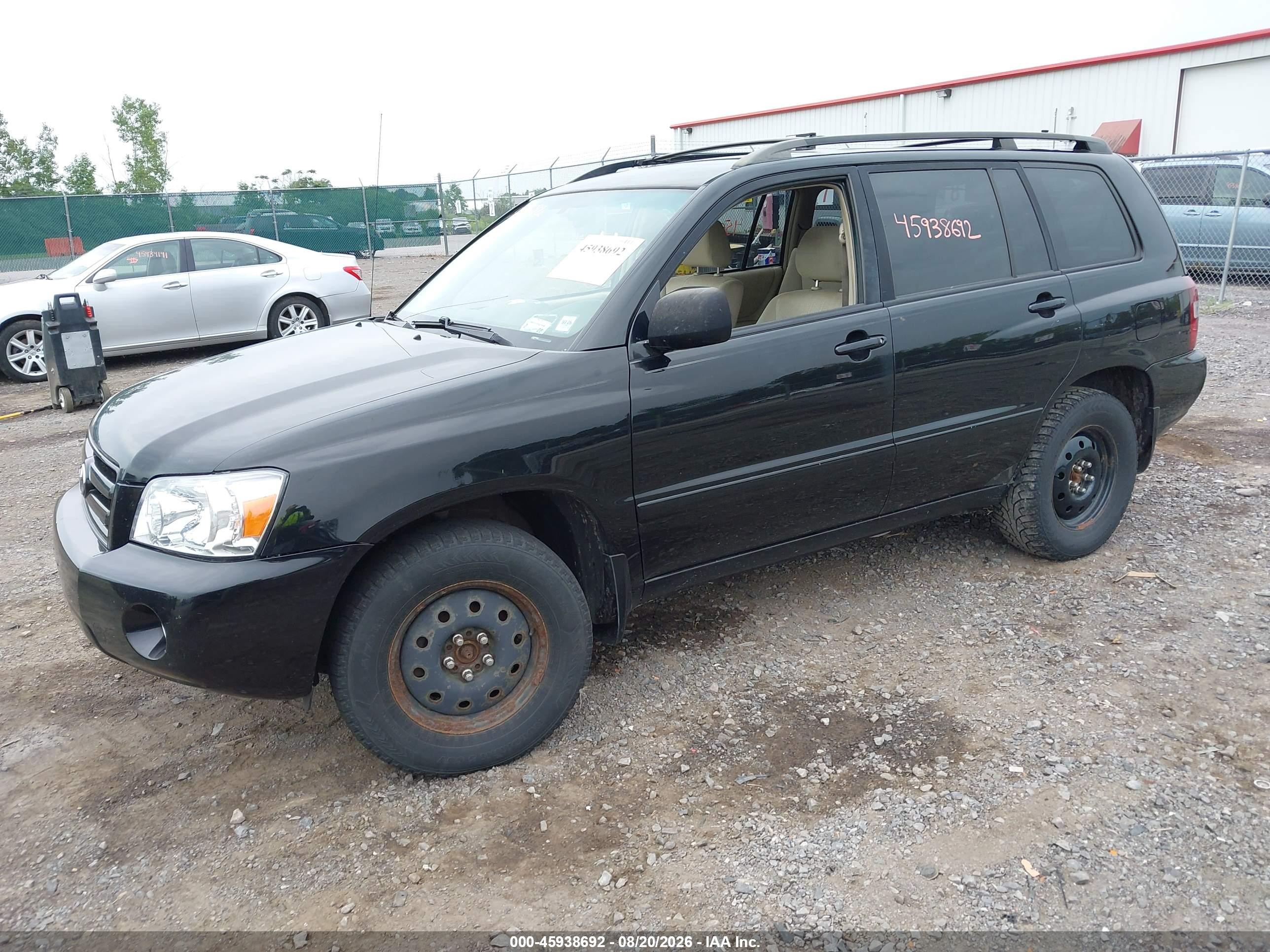 2006 Toyota Highlander V6 Black vin: JTEEP21A960137978