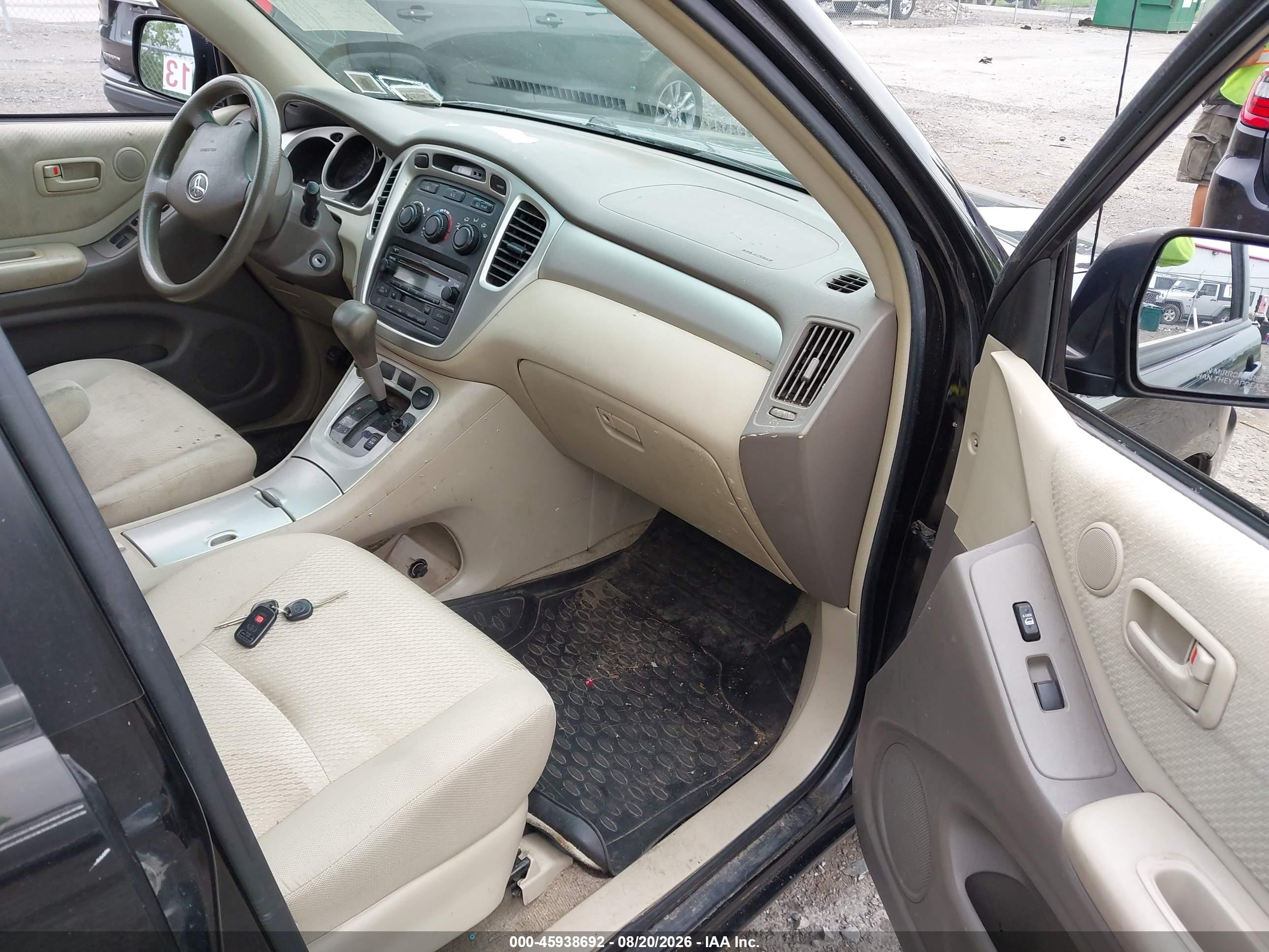 2006 Toyota Highlander V6 Black vin: JTEEP21A960137978