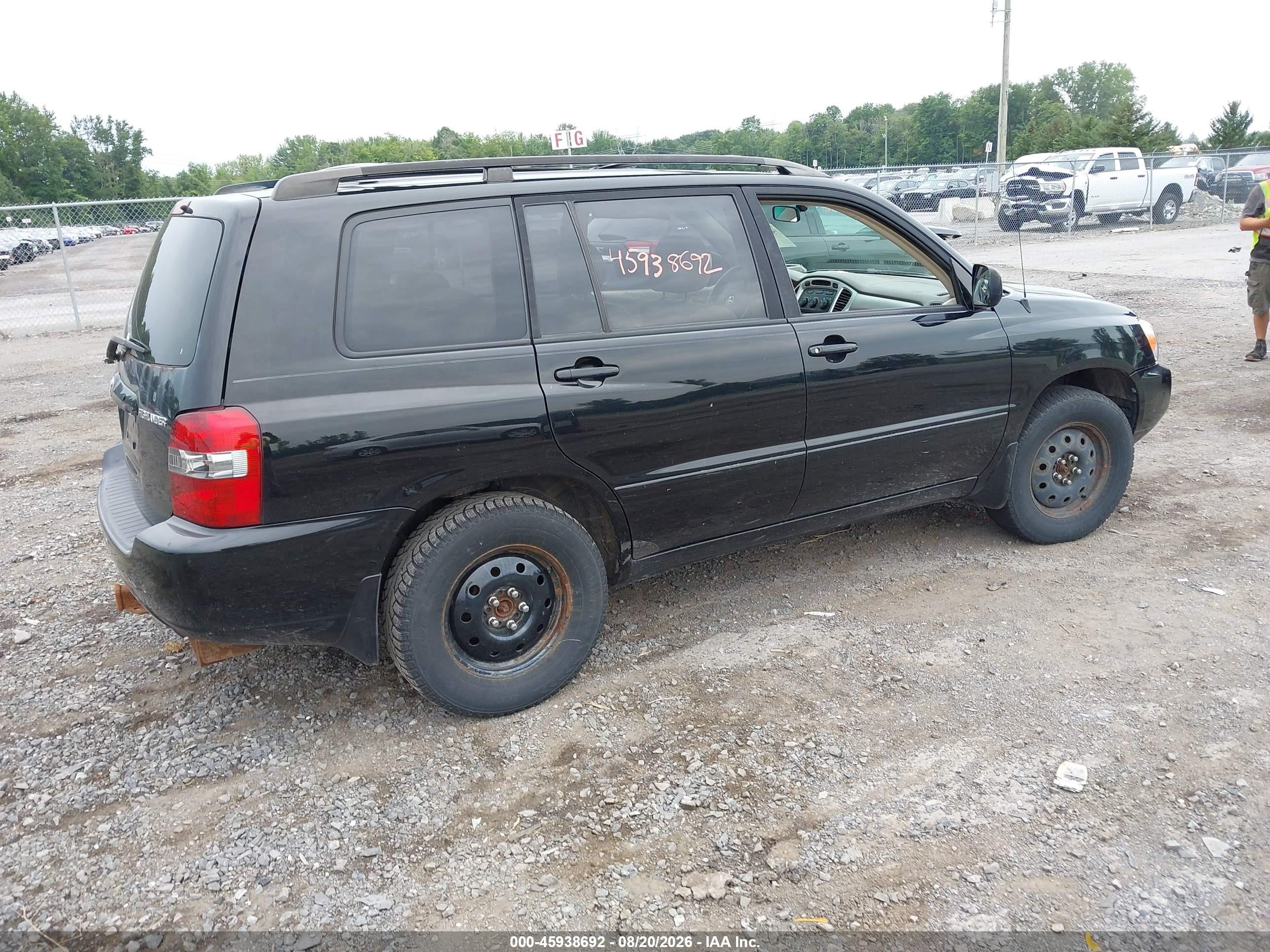 2006 Toyota Highlander V6 Black vin: JTEEP21A960137978