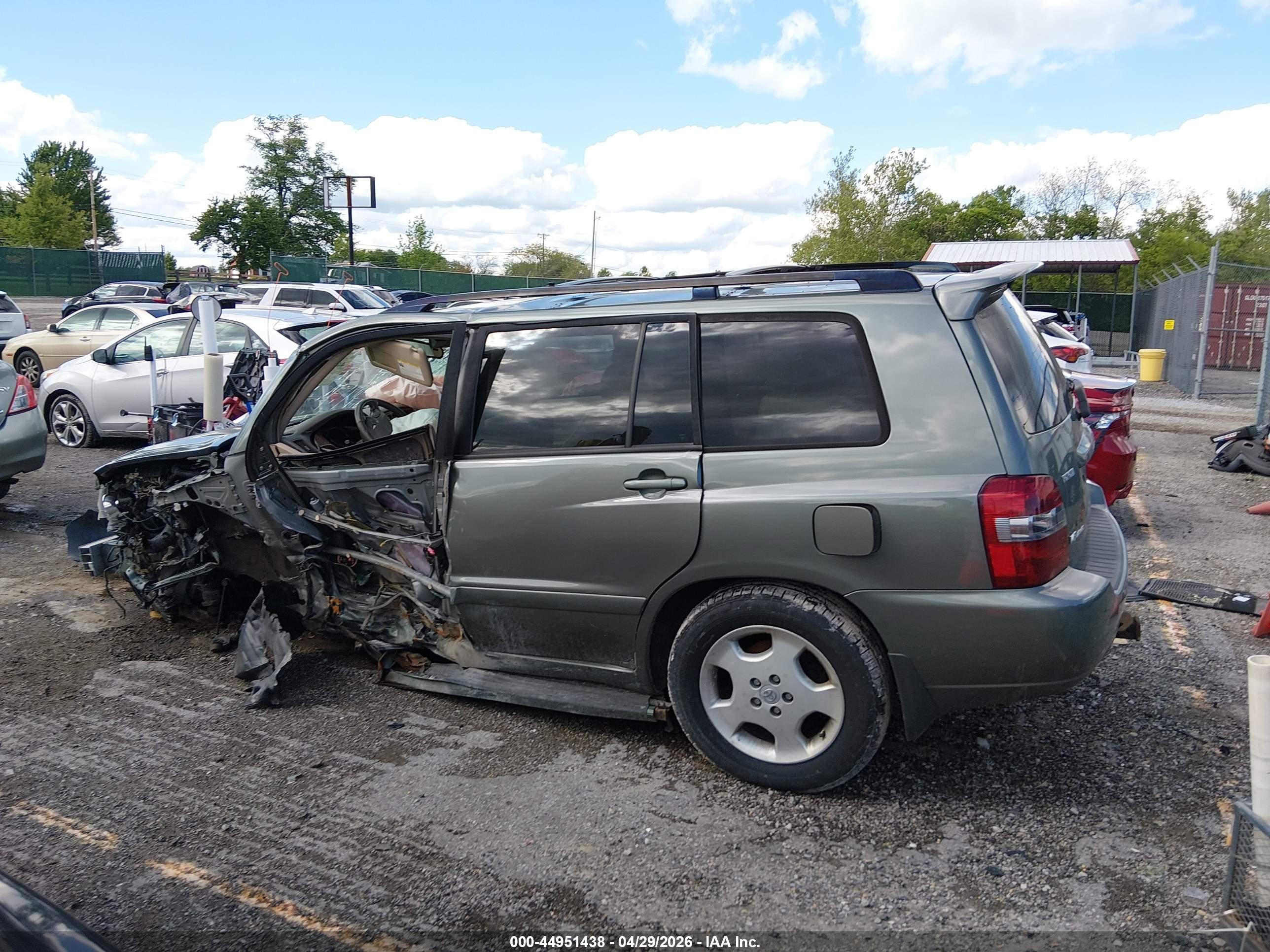 2006 Toyota Highlander Limited V6 Green vin: JTEEP21A960143246