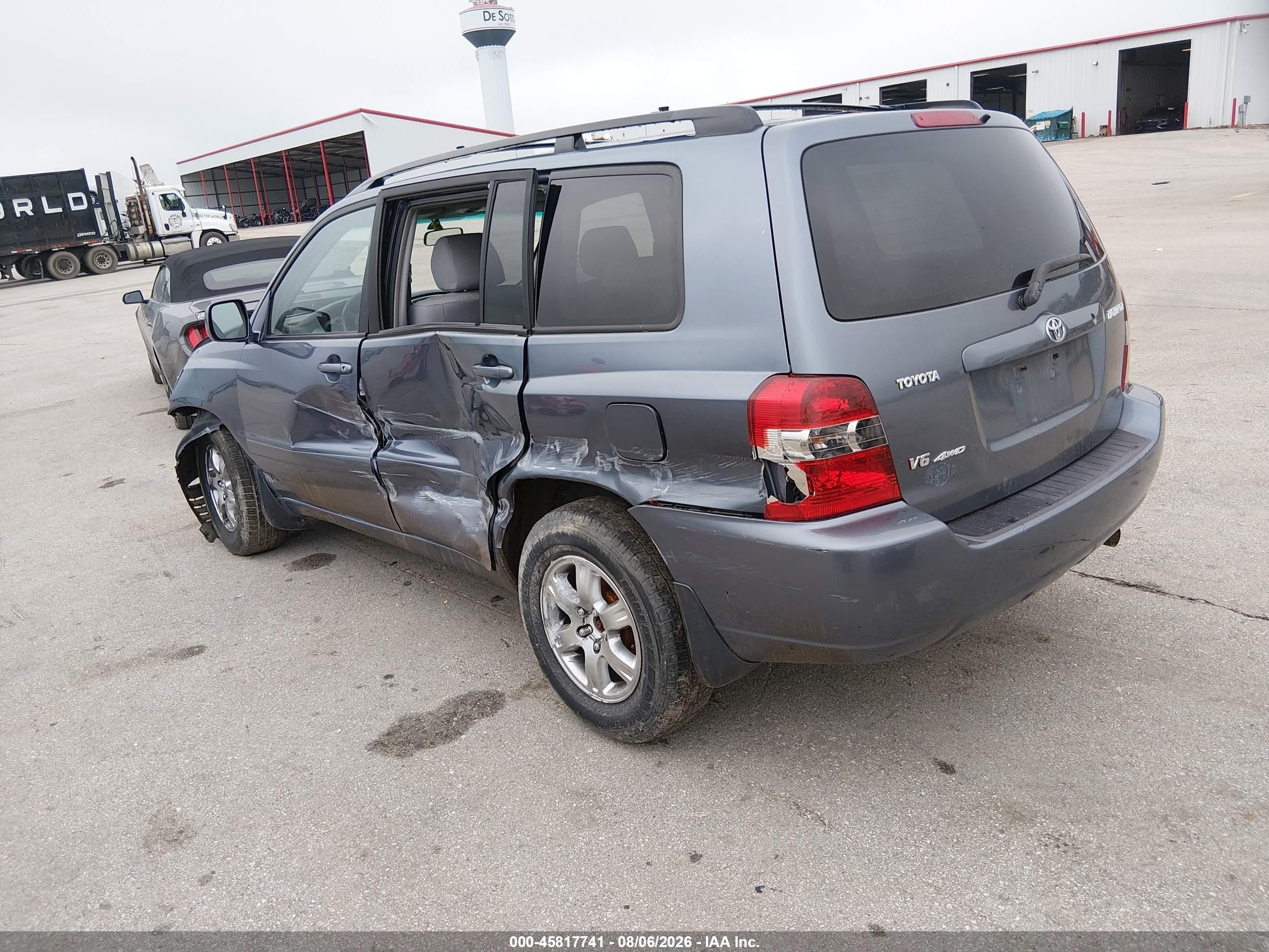 2006 Toyota Highlander V6 Blue vin: JTEEP21A960156028