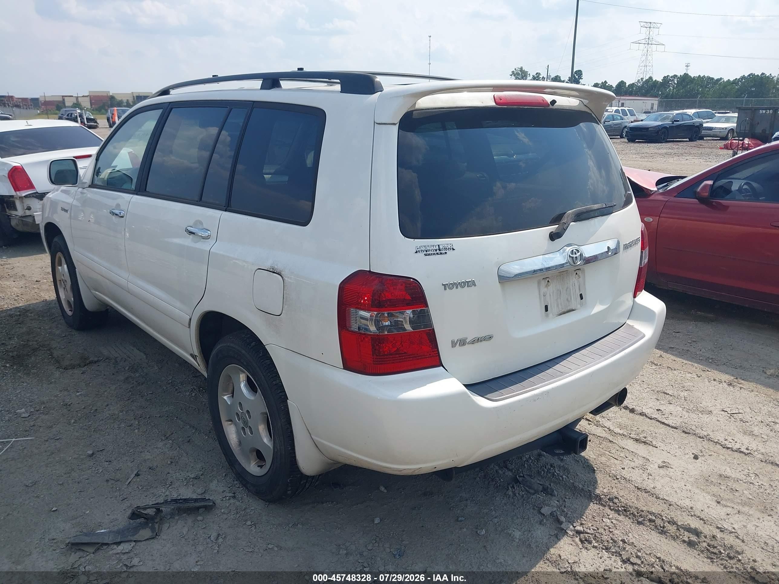 2006 Toyota Highlander Sport V6 Yellow vin: JTEEP21A960168583
