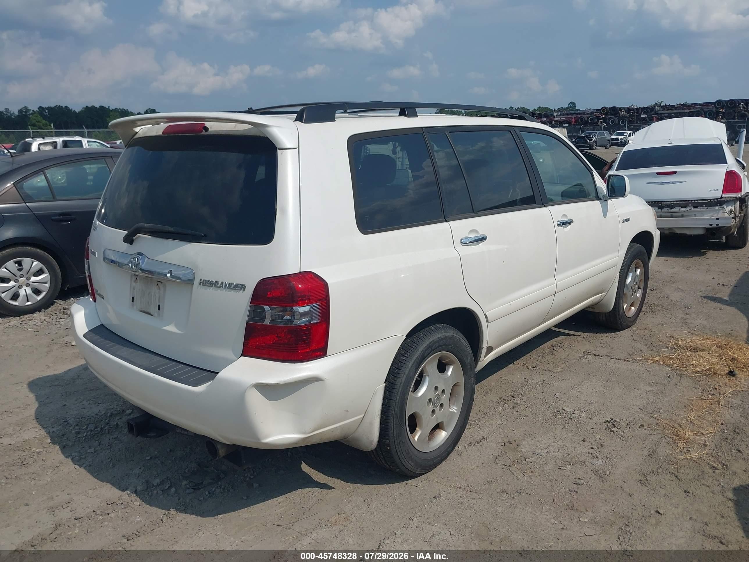 2006 Toyota Highlander Sport V6 Yellow vin: JTEEP21A960168583