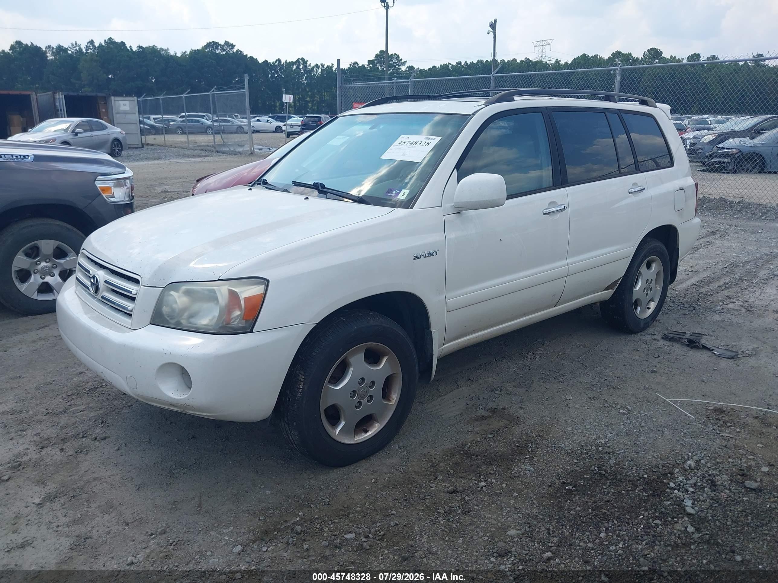 2006 Toyota Highlander Sport V6 Yellow vin: JTEEP21A960168583