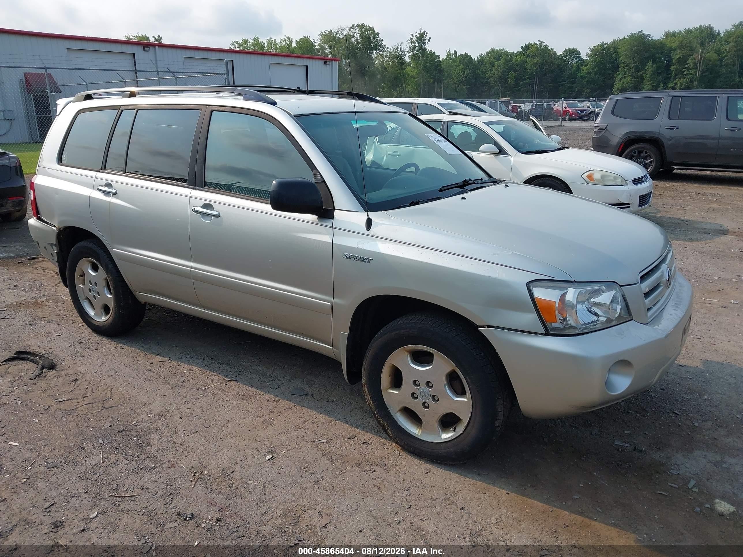 2006 Toyota Highlander Sport V6 Серебряный vin: JTEEP21A960176523