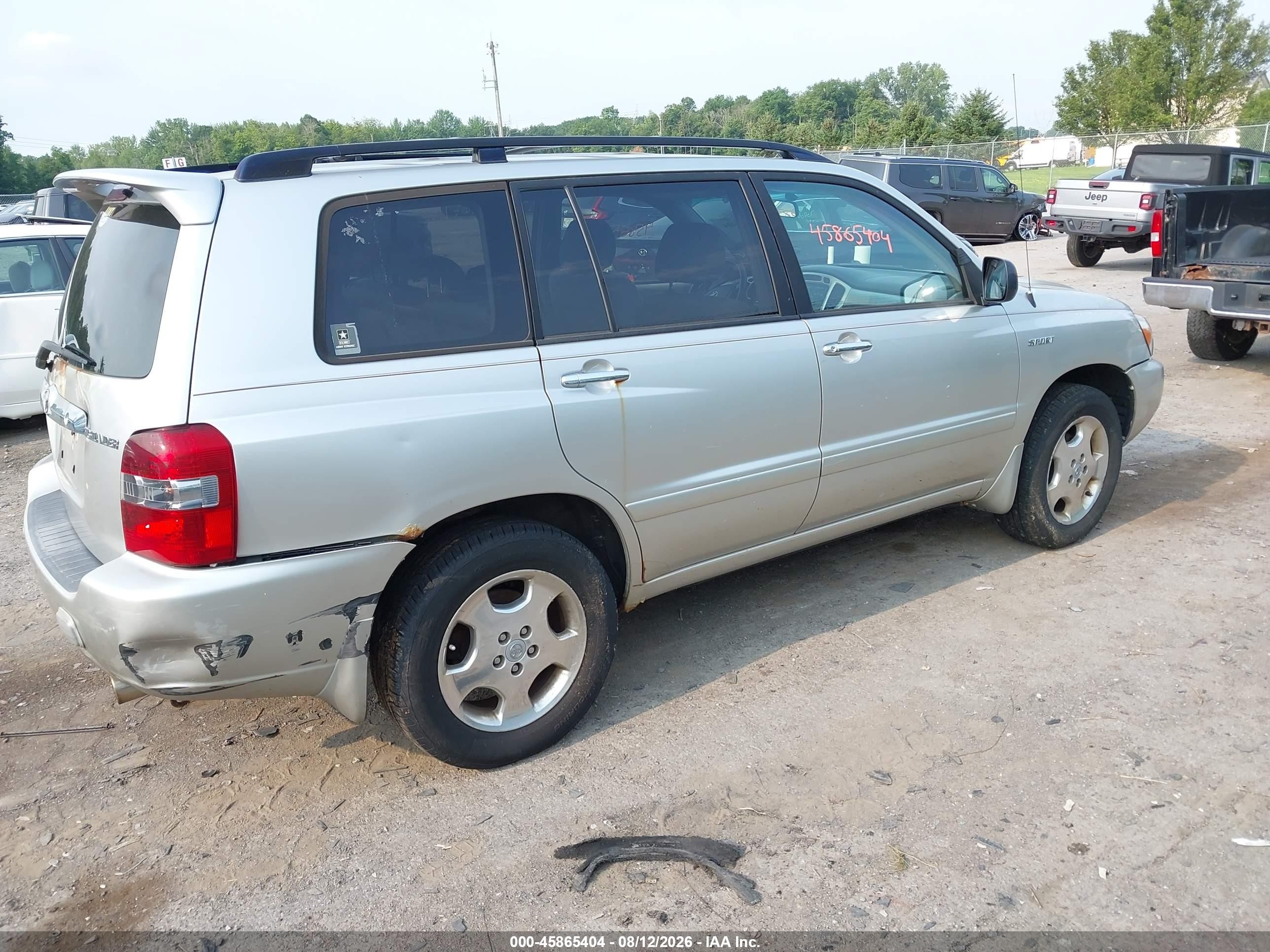 2006 Toyota Highlander Sport V6 Серебряный vin: JTEEP21A960176523