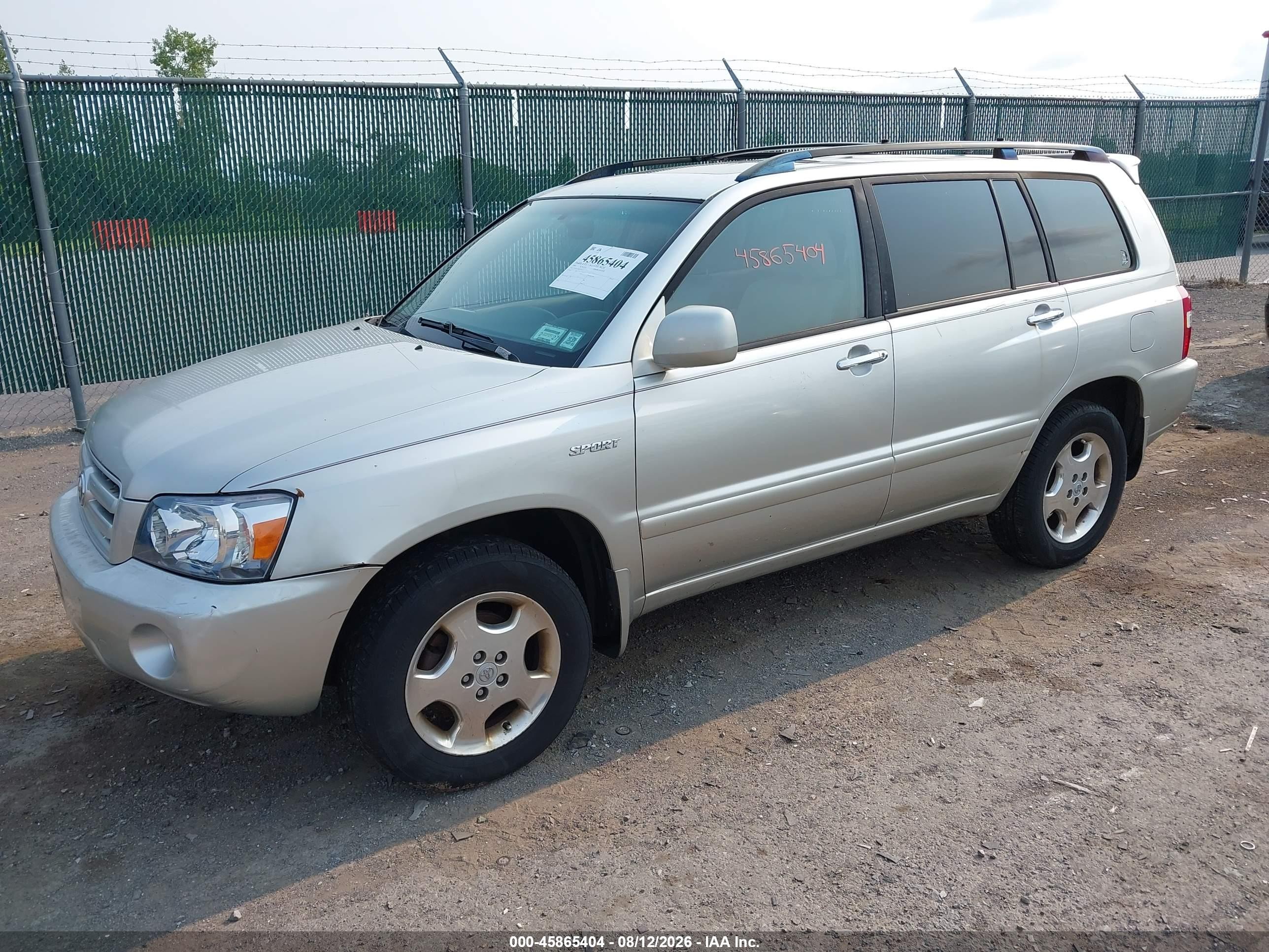 2006 Toyota Highlander Sport V6 Серебряный vin: JTEEP21A960176523