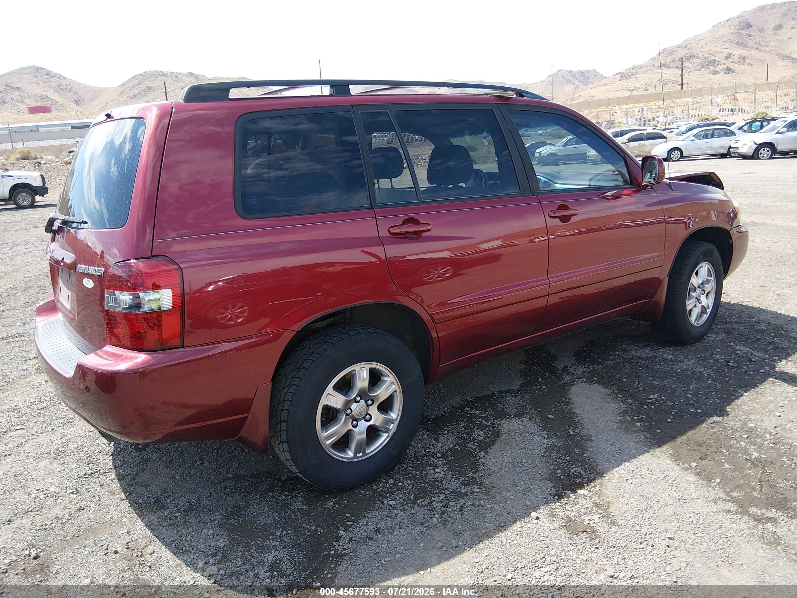 2006 Toyota Highlander V6 Бордовый vin: JTEEP21A960180426