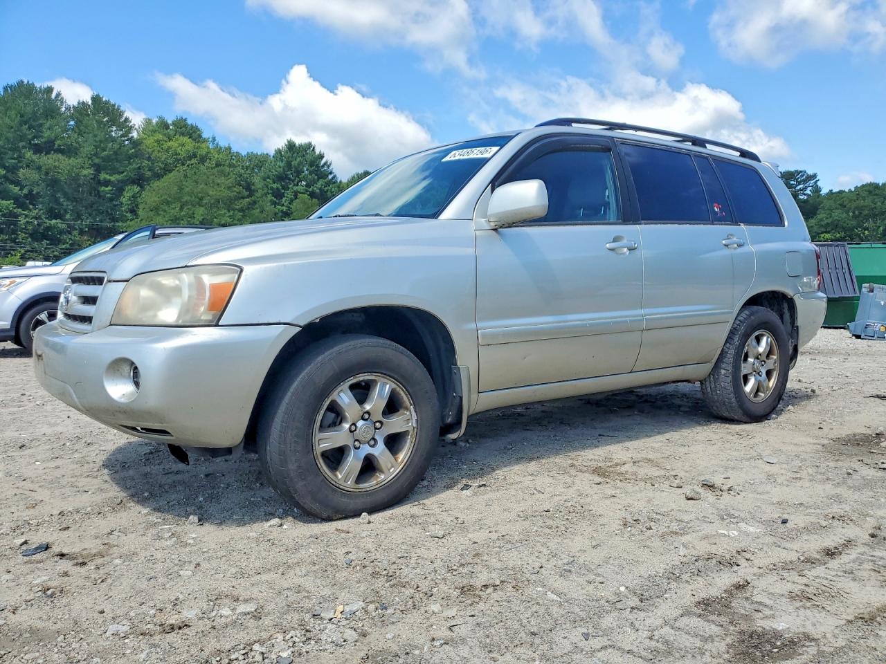 2007 Toyota Highlander Base Серебряный vin: JTEEP21A970204256