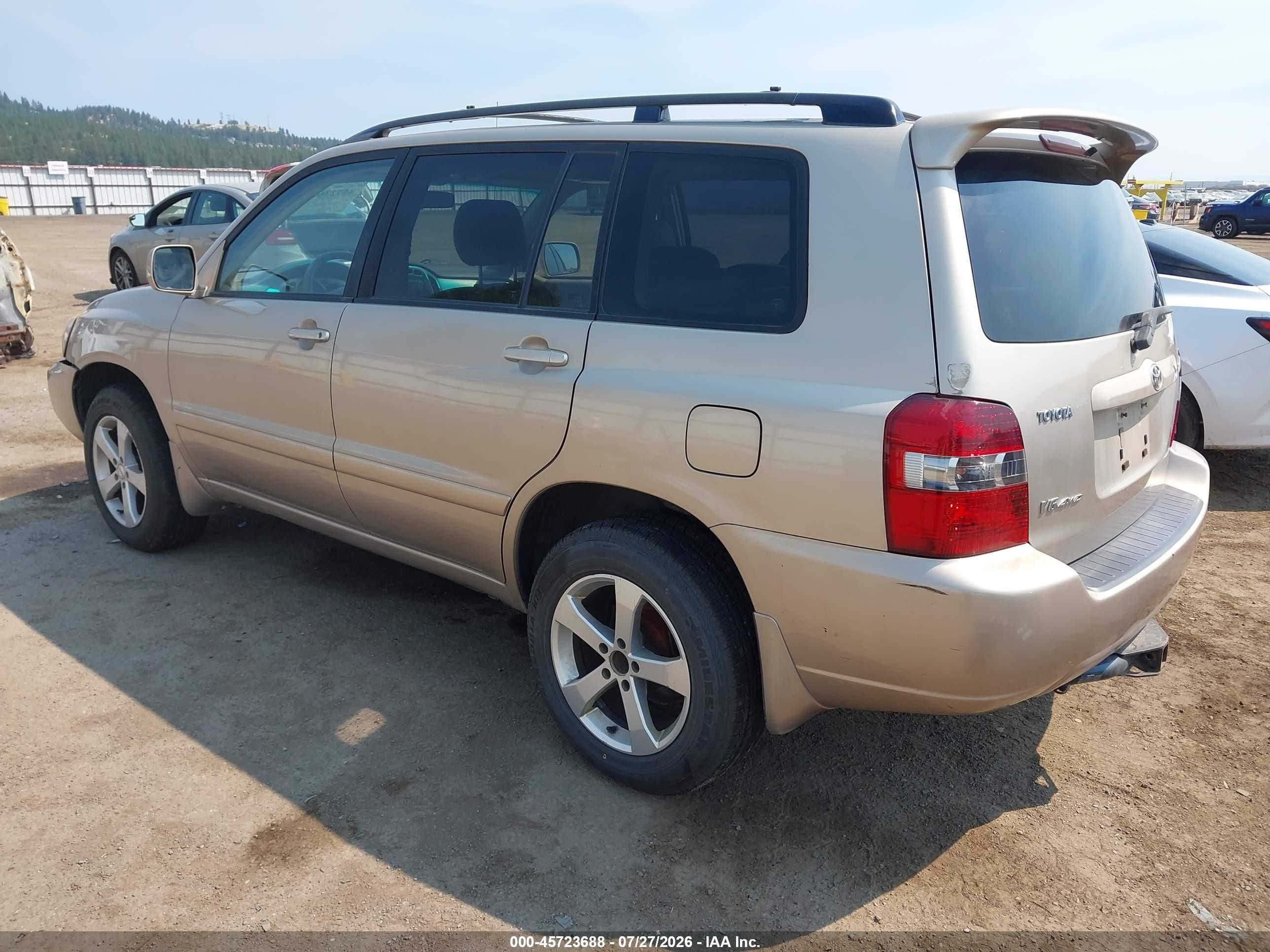 2007 Toyota Highlander 3rd Row Gold vin: JTEEP21A970230162